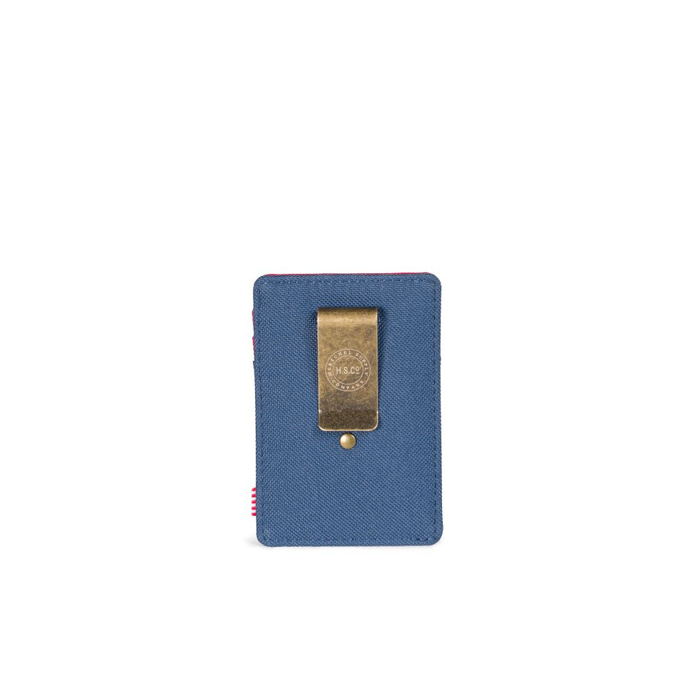 Herschel Raven Wallet for Men & Women - Slim RFID Blocking Bifold Wallet in Navy/Red - Perfect for Travel, Daily Use & Gift Giving