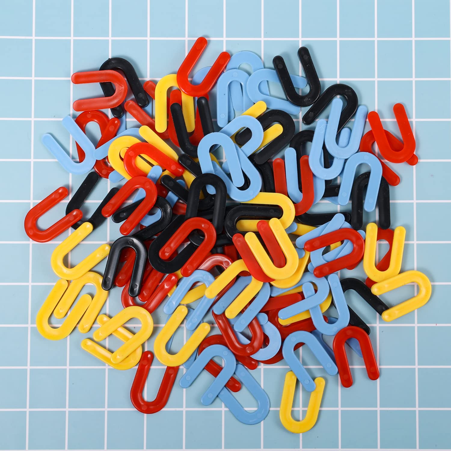 100pcs Plastic Shims - Horseshoe Shim Spacers for Leveling (Black 1/4