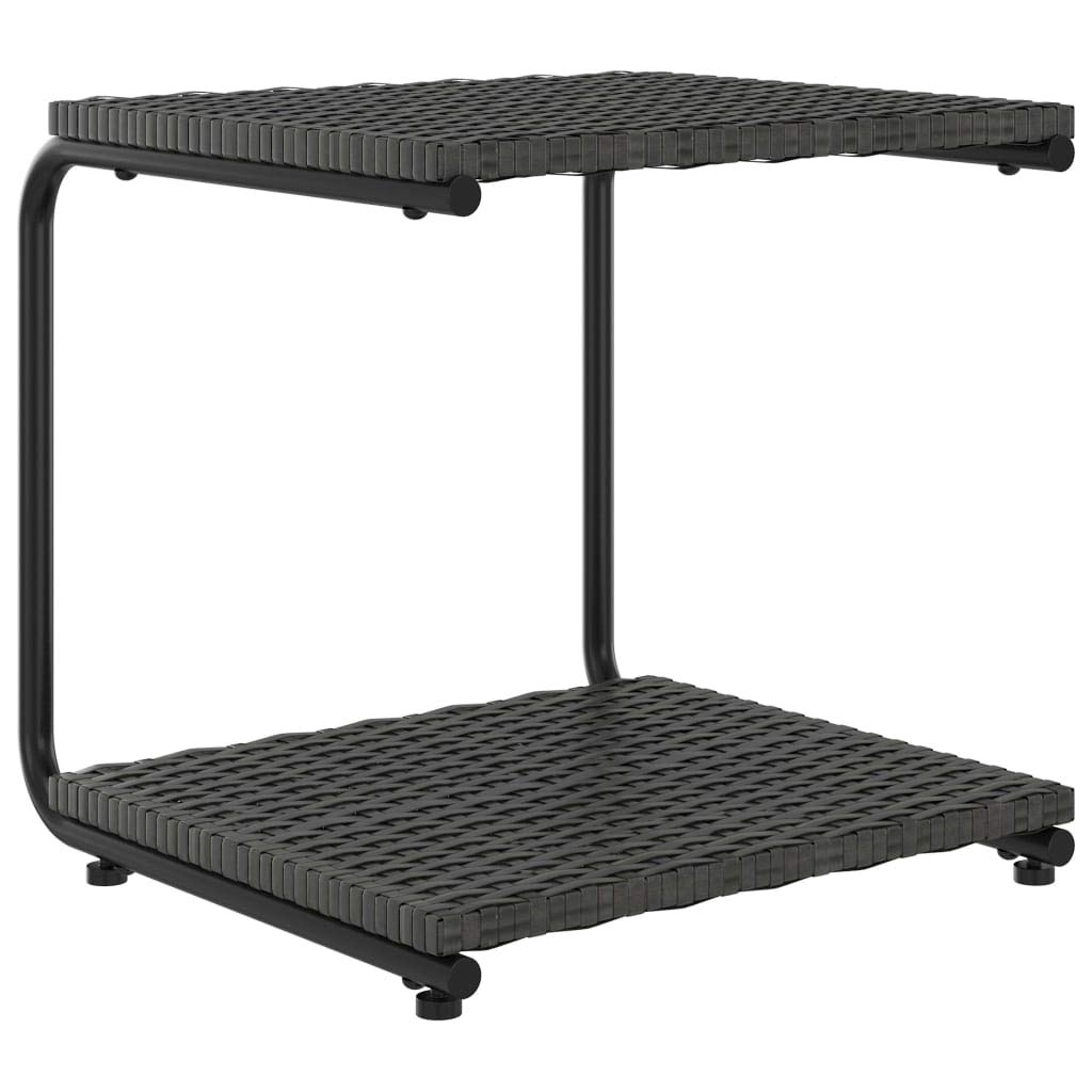 FAMIROSA 2-Person Outdoor Sun Bed with Cushions - Waterproof Poly Rattan Patio Furniture for Garden, Balcony, Beach, Poolside - Black Wicker Frame with Cream White Cushions - Perfect for Relaxing, Sunbathing and Lounging in Backyard, Hotel or Villa