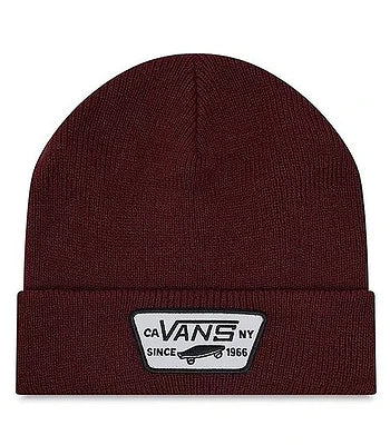 VANS Milford Beanie - Bitter Chocolate Color, Warm Winter Knit Hat for Men & Women - Perfect for Skiing, Snowboarding & Outdoor Activities