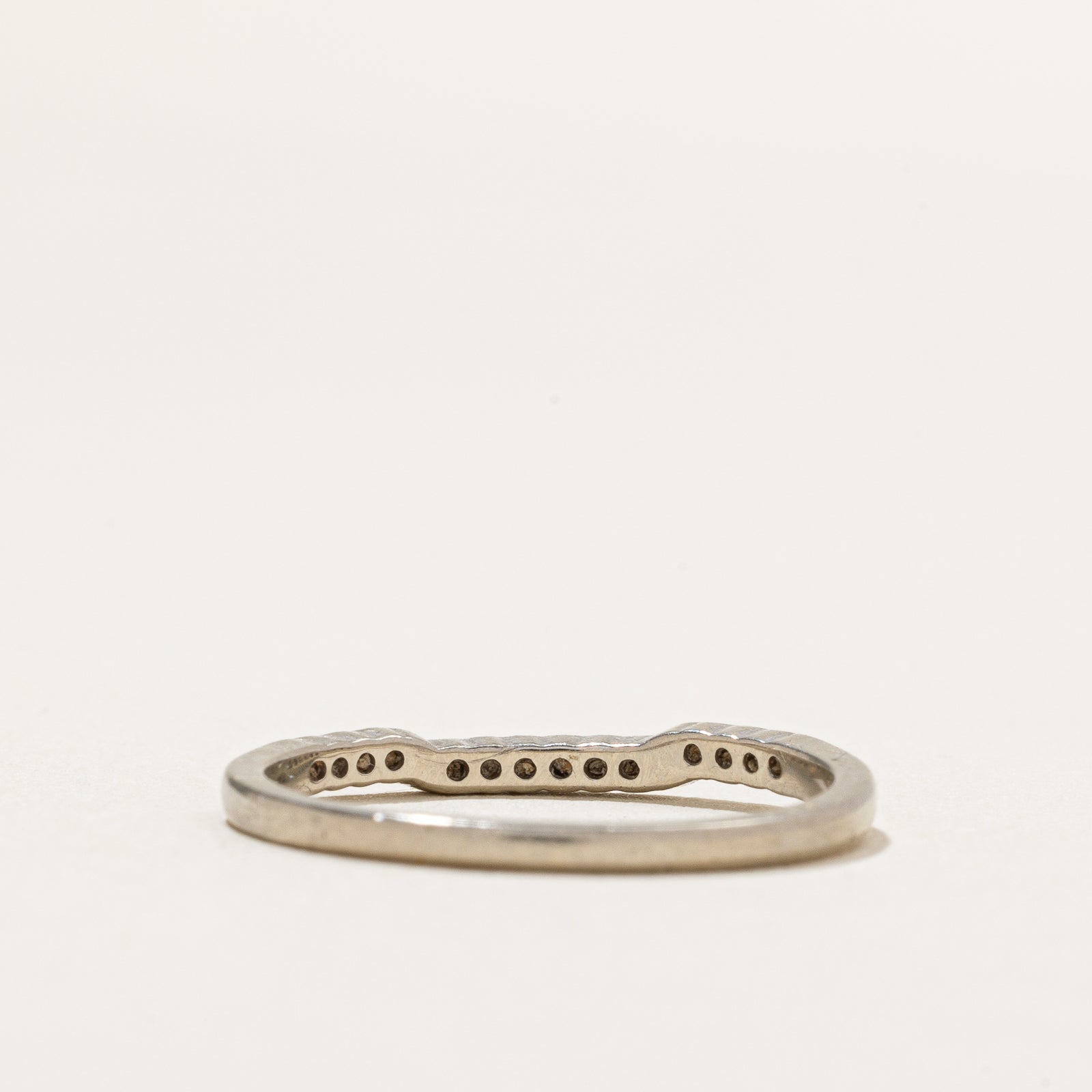 0.03ctw Semi Eternity Diamond Contour Ring - Size 6.75 | Elegant Wedding Band, Anniversary Gift for Her | Perfect for Engagement, Proposal & Special Occasions