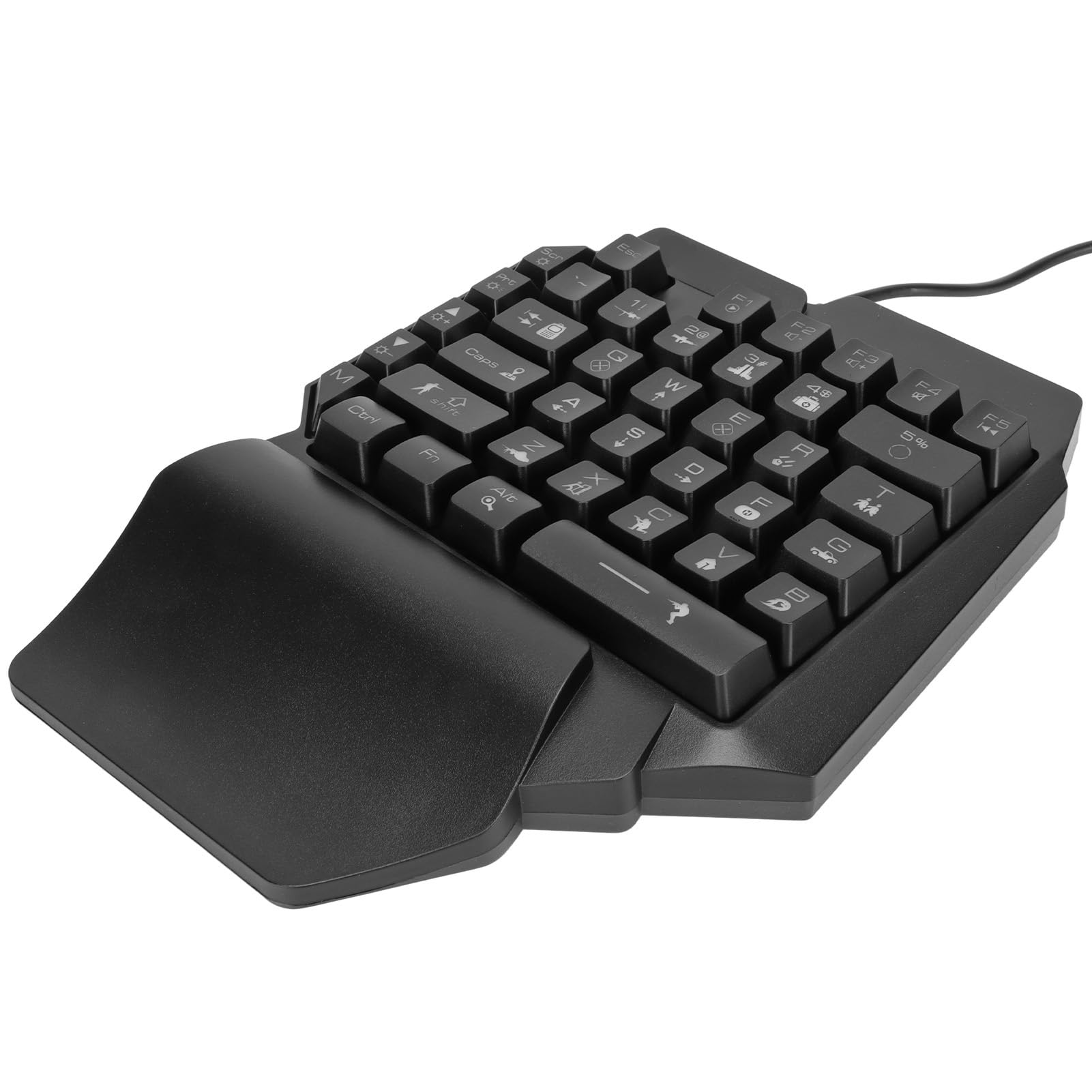 NIZUUONE One-Handed RGB Backlit Mechanical Gaming Keyboard - Ergonomic USB Wired Mini Keyboard for PC Gaming - Perfect for FPS, MOBA & MMO Games