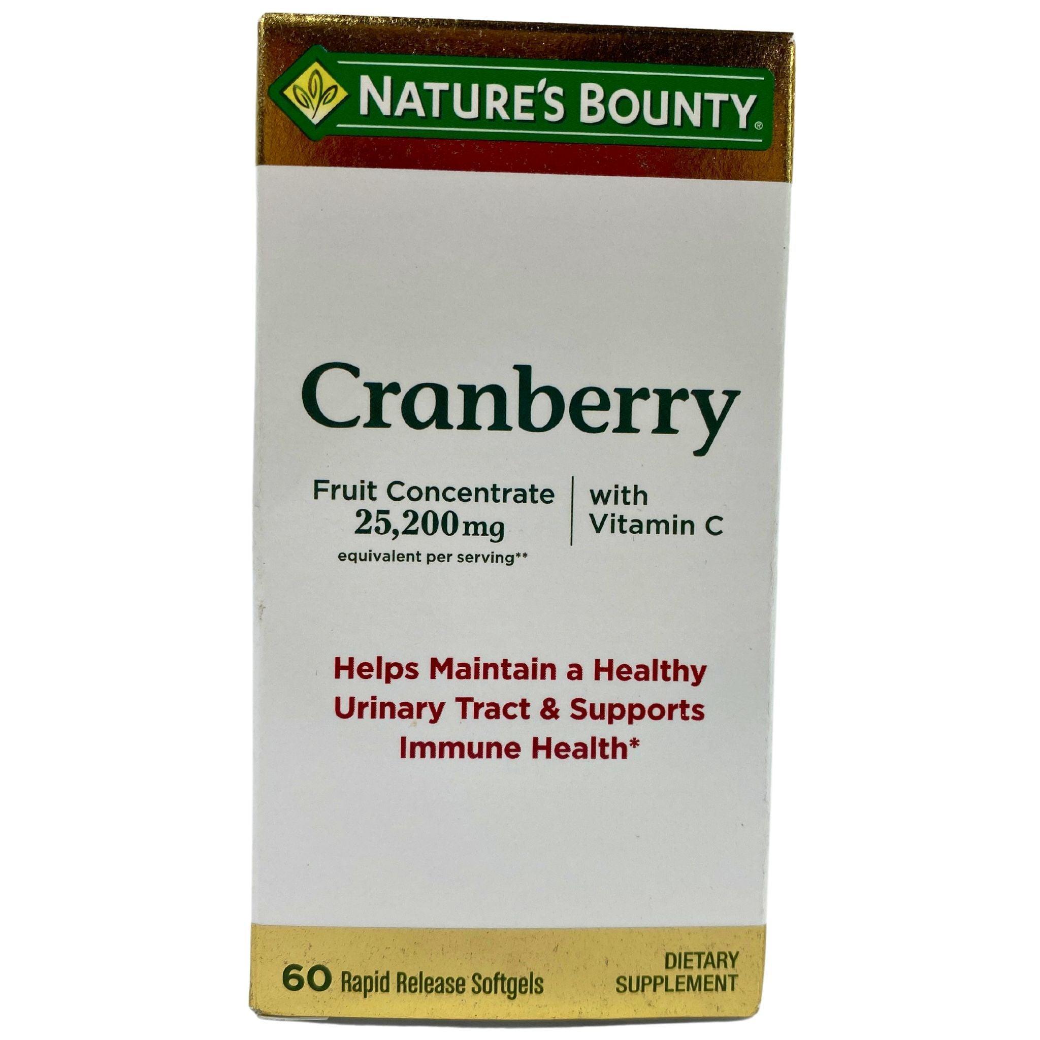 Nature's Bounty Cranberry Supplement 200mg - 50 Count Bottle for Urinary Tract Health & UTI Prevention - Supports Bladder Wellness for Women & Men