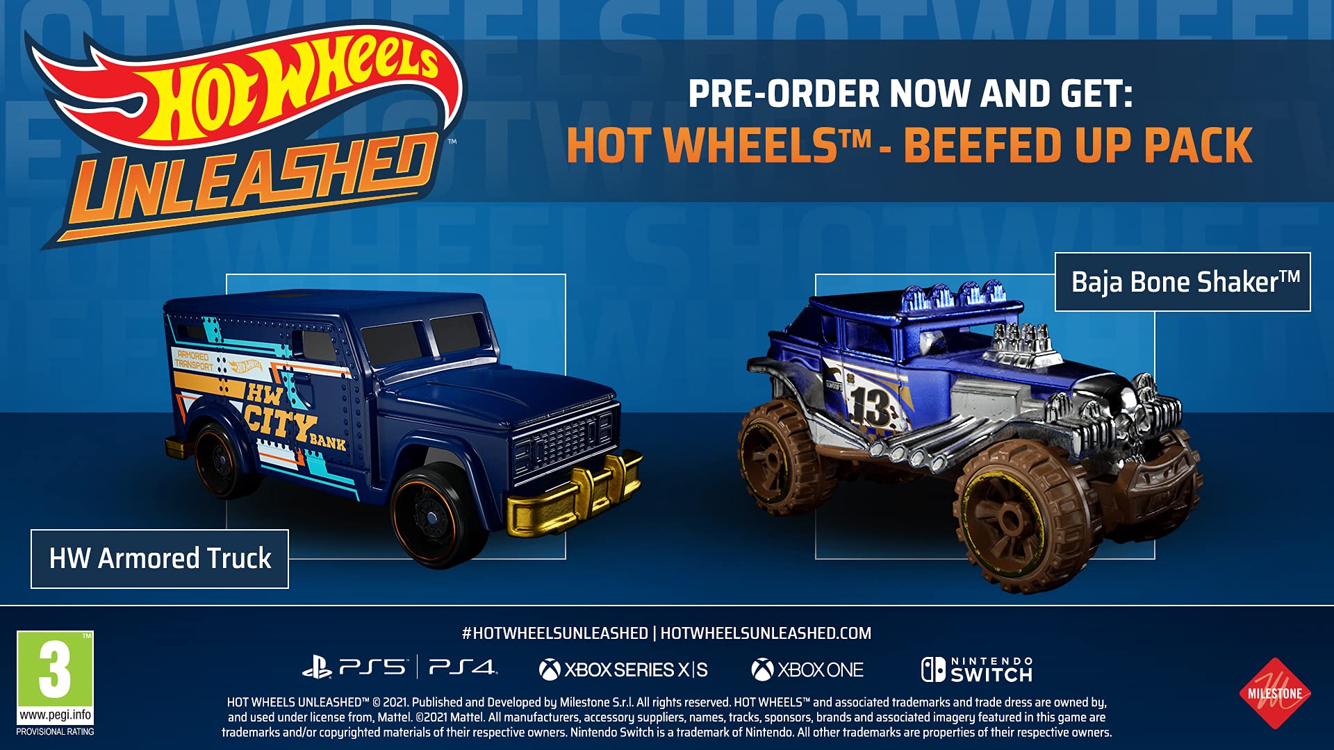 Hot Wheels Unleashed ED D1 Xbox Series X/S Video Game - Milestone Edition with Black Plastic Wheels | Racing & Car Collection Game for Kids & Adults