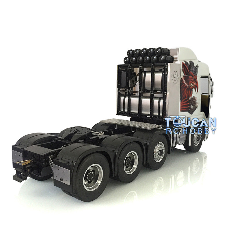 1/14 Scale RC LESU Metal 8x8 Axles Heavy Duty Chassis Tractor Truck with Gripen Cabin - 2-Speed DIY Servo Motor Hobby Model for Off-Road Simulation & Crawler Racing
