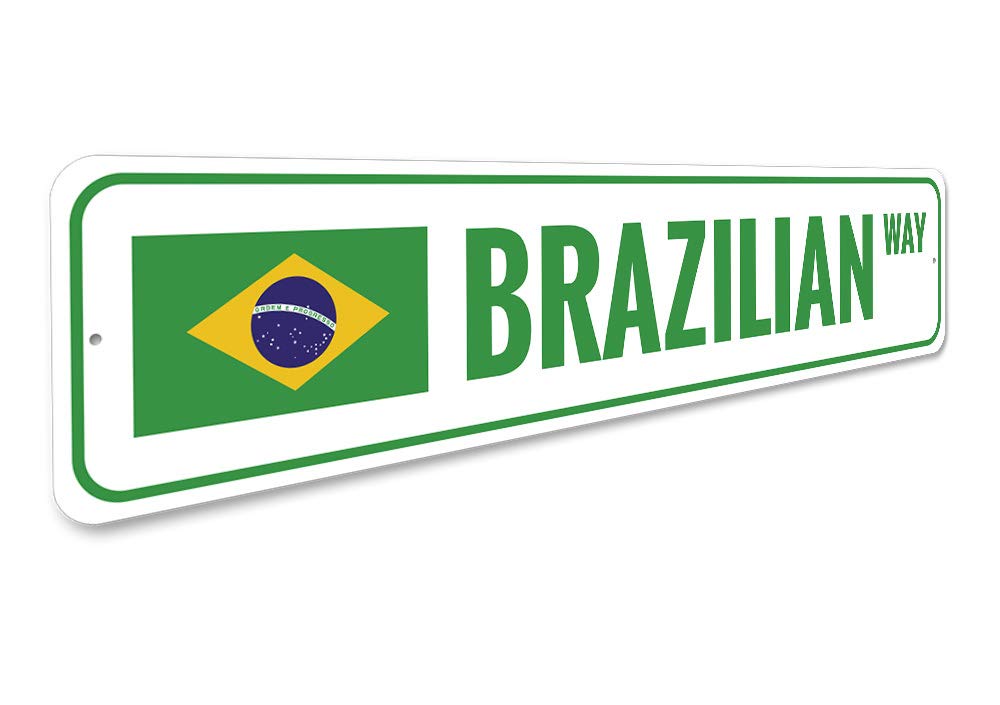 Brazilian Flag Aluminum Sign - 4