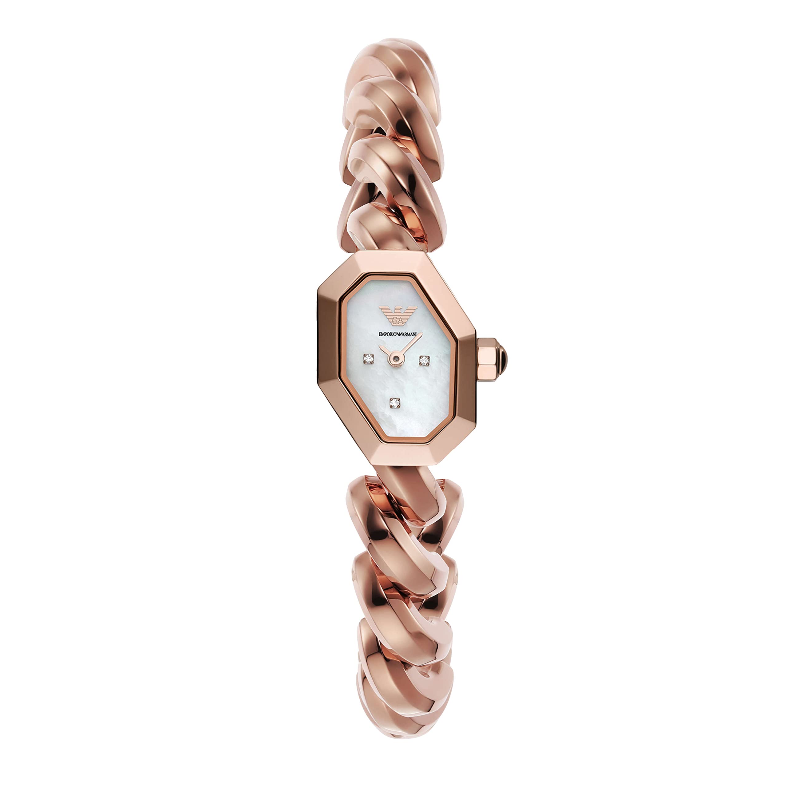 Emporio Armani Women's Rose Gold Stainless Steel Watch AR11479 - Elegant Two-Hand Design for Business, Party & Everyday Wear