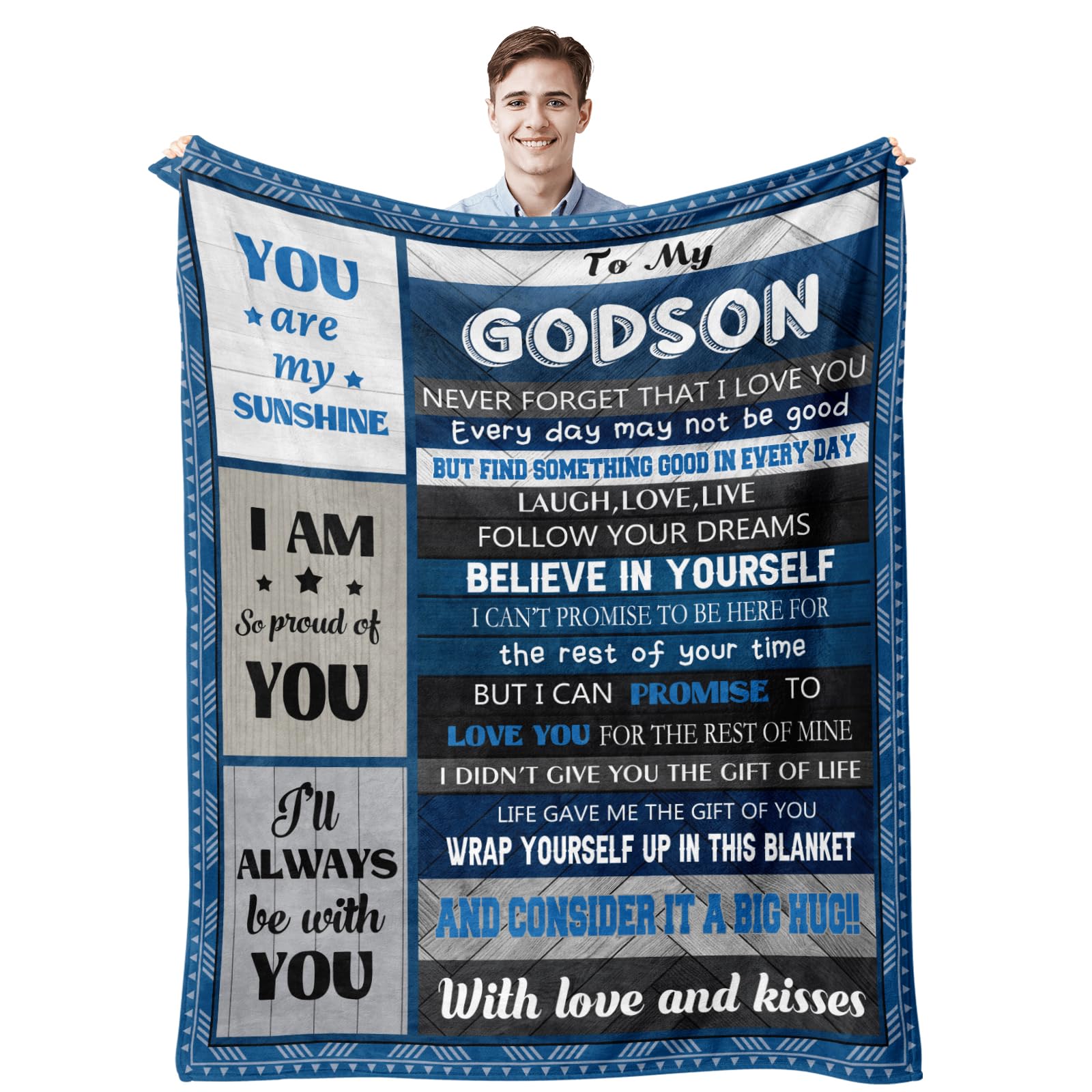 Godson Baptism Blanket - 60