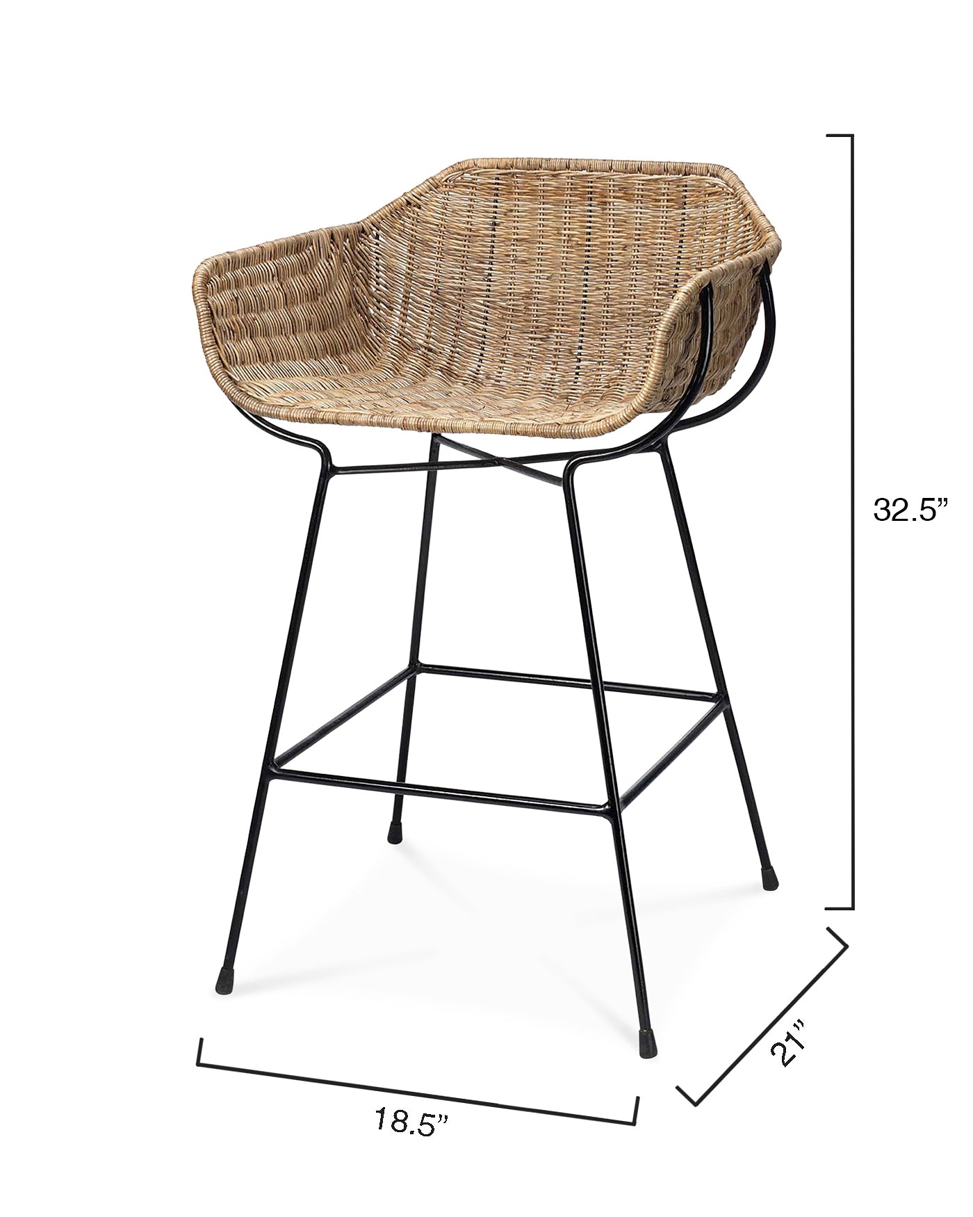 Nusa Stool - Modern Counter Height Stool for Kitchen, Bar & Dining Room - Adjustable & Comfortable Seating Solution