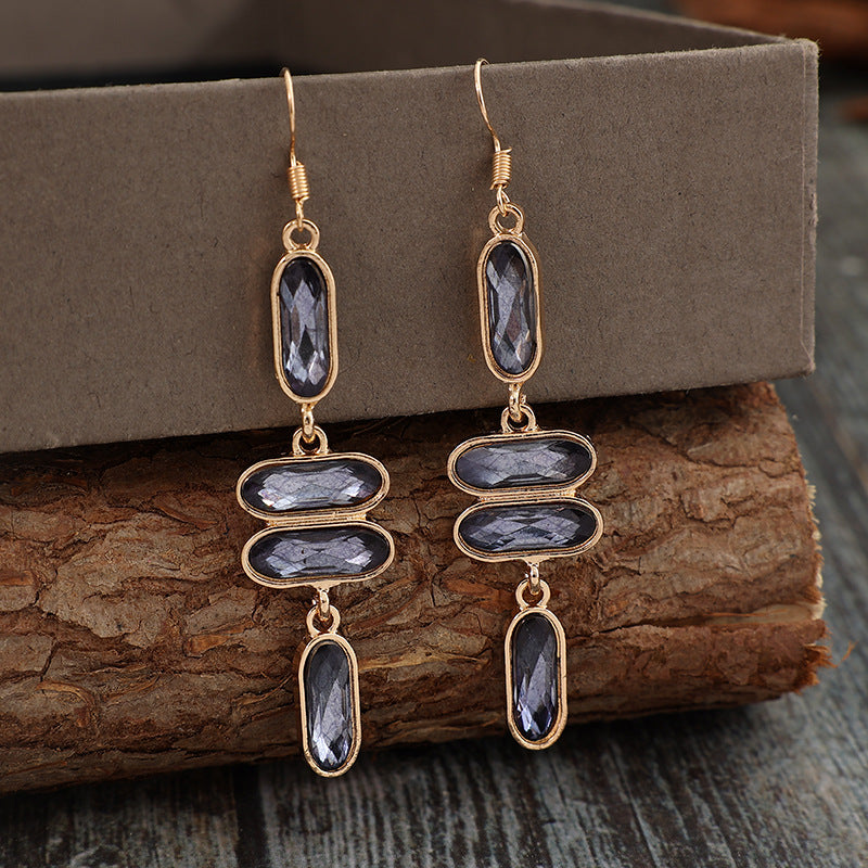 Stylish Alloy Colorful Stone Earrings for Women - Trendy Fashion Jewelry for Parties, Weddings & Everyday Wear