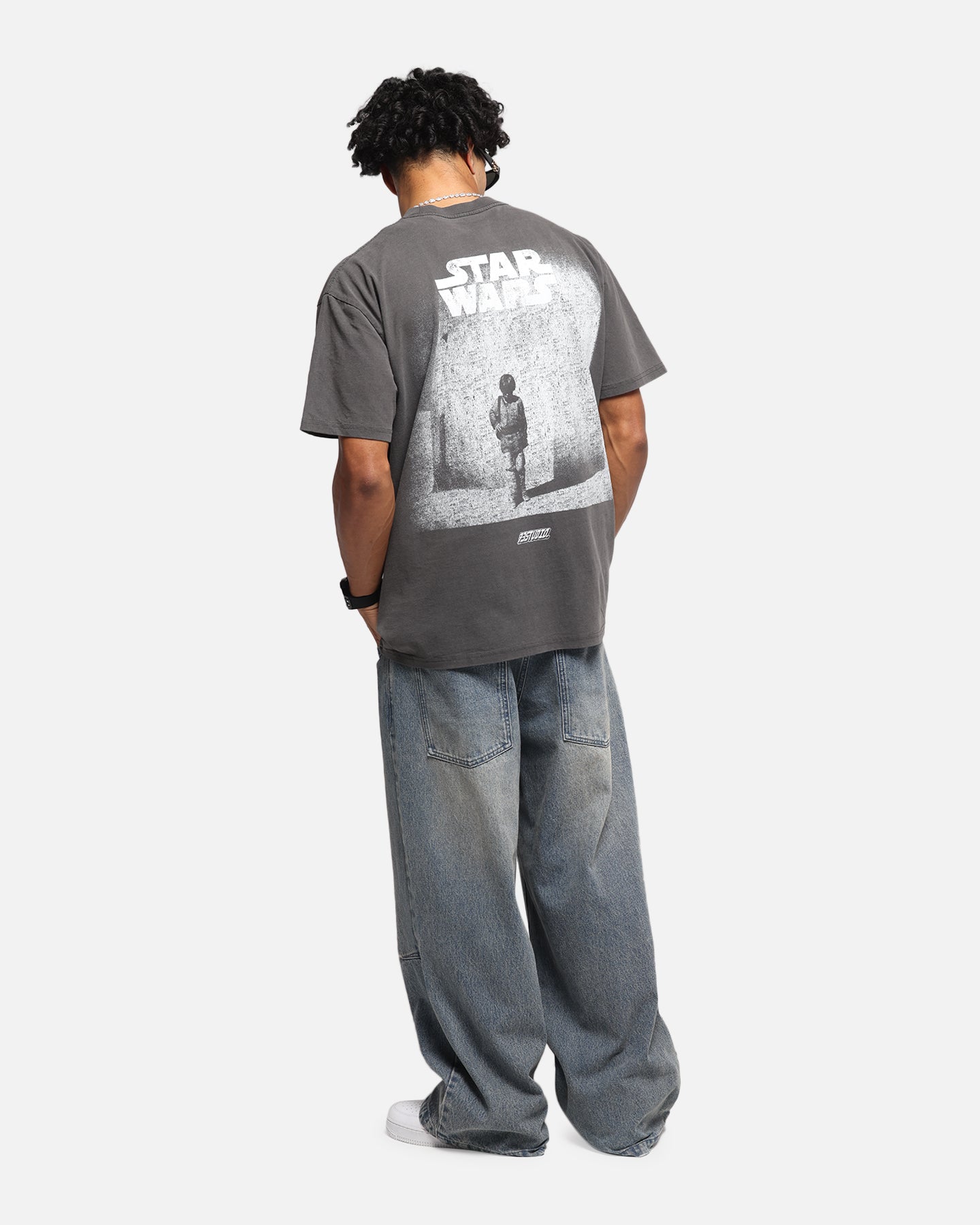 Star Wars Anakin Skywalker Vintage T-Shirt - Black Wash Distressed Style - Perfect for Cosplay, Movie Nights & Star Wars Fans