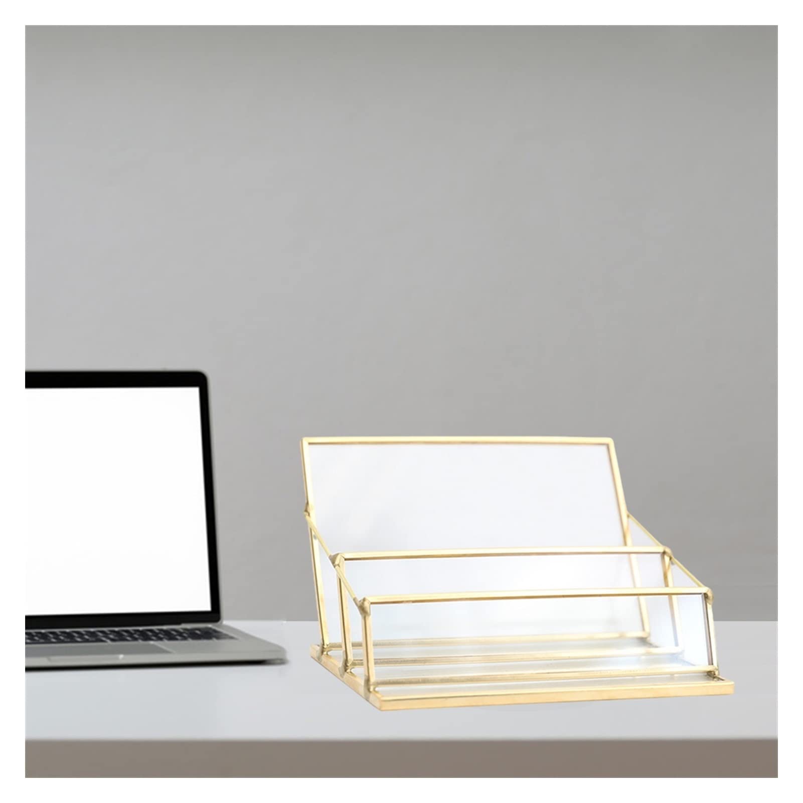 Clear Acrylic Business Card Holder Desk Organizer - 11x7x7cm Plastic Card Storage Box & Display Stand for Office, Home, or Professional Workspace - Perfect for Reception Desks, Conference Rooms, and Business Meetings