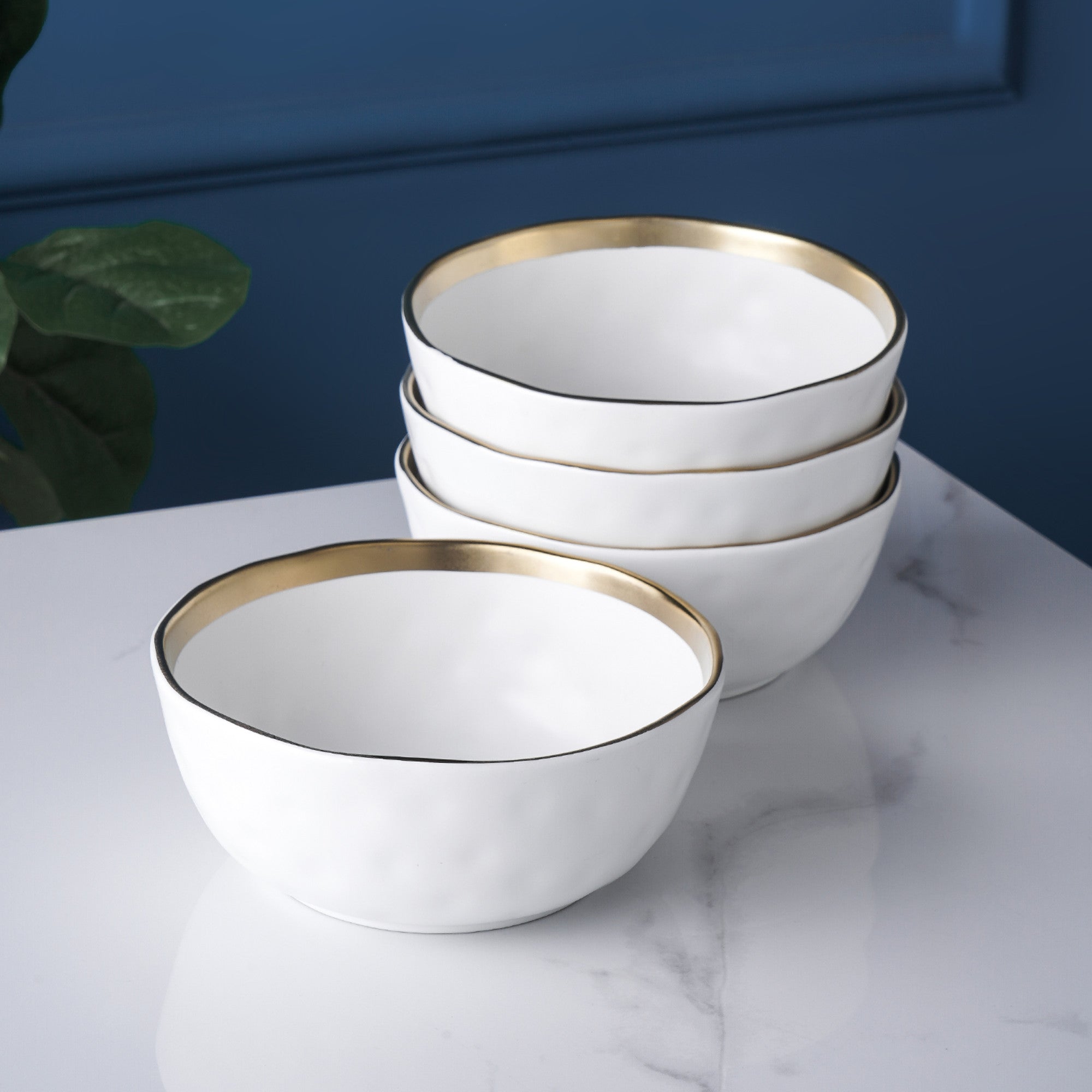Florian Porcelain Bowl - Elegant White Ceramic Serving Bowl for Soup, Salad, Pasta | Perfect for Dining, Entertaining & Home Decor