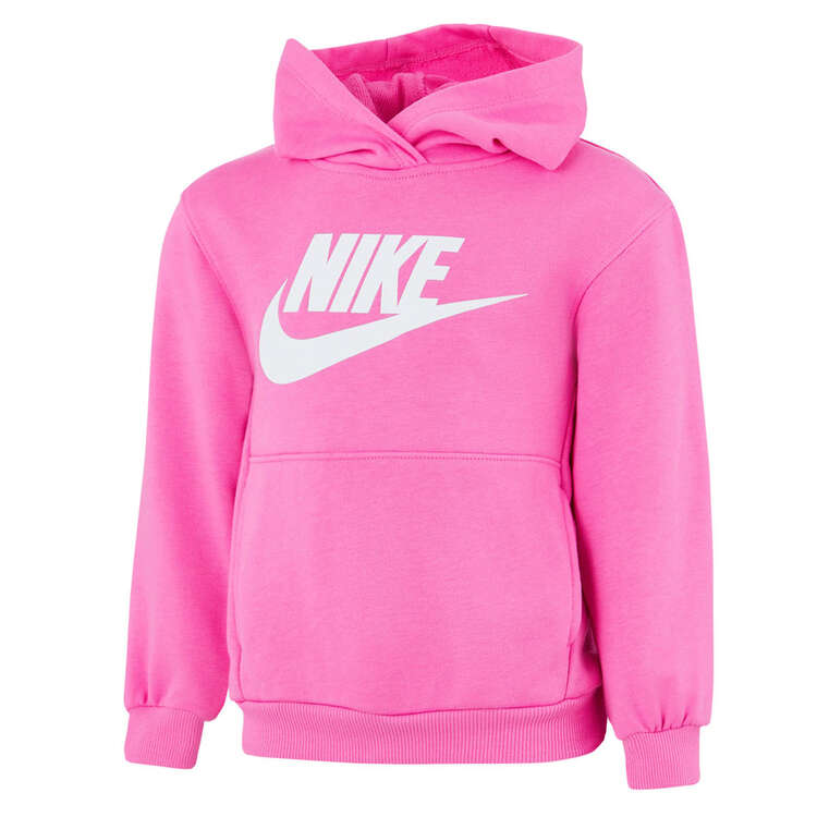 Nike Kids NSW Club Fleece Pink Hoodie - Soft & Warm Pullover for Boys & Girls - Perfect for School, Play & Outdoor Activities