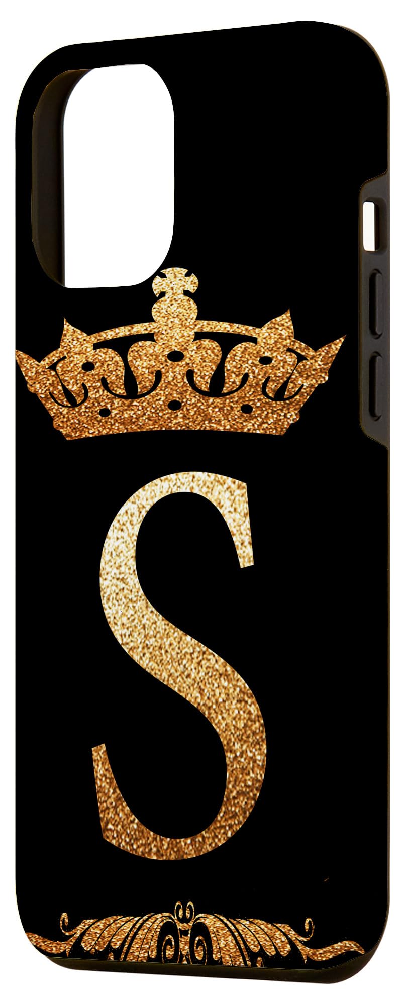 iPhone 12 Pro Max Crown Design Phone Case - Premium Protective Cover with Initial Letter S | Perfect Gift for Birthday, Anniversary & Daily Use