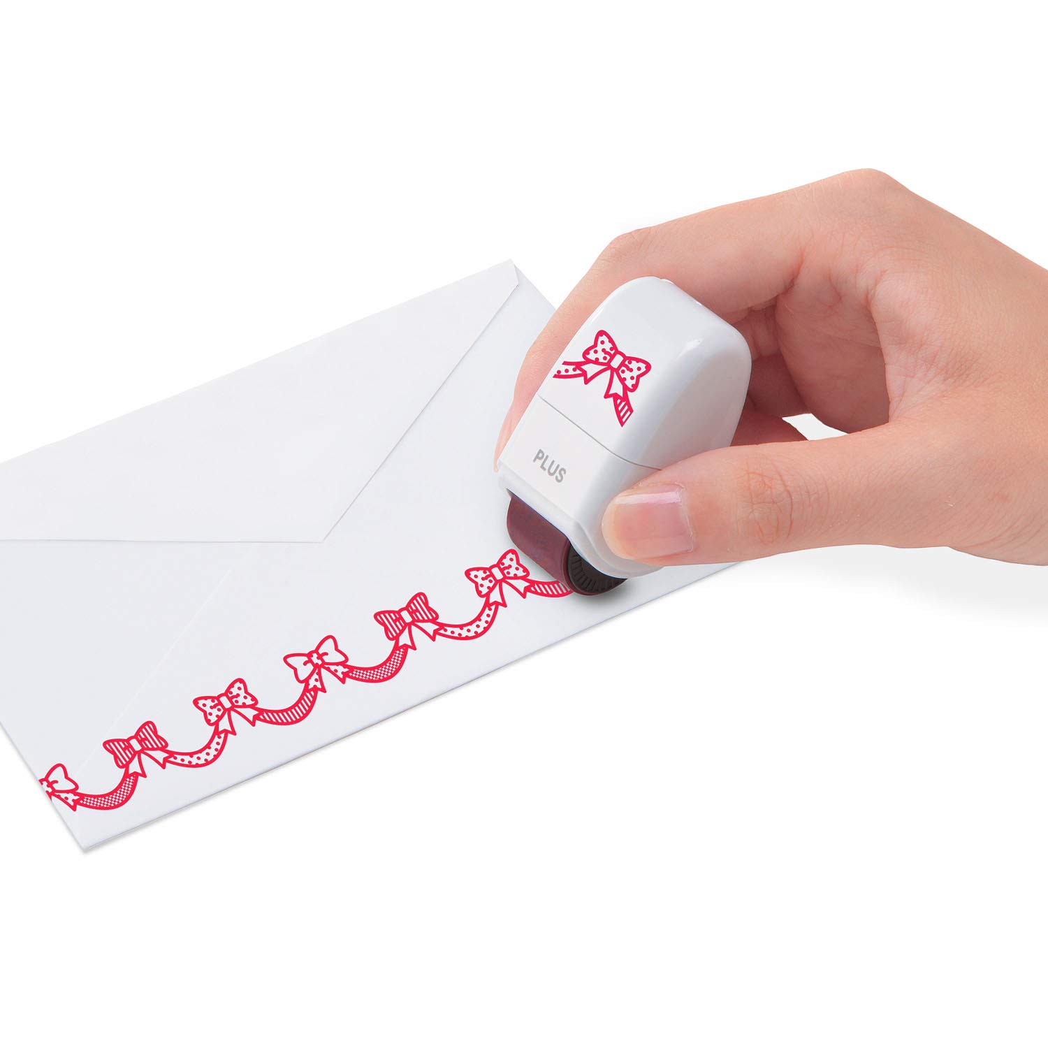 Mini Roller with Red Ribbons for Gift Wrapping, Party Decorations & DIY Crafts - Plus Decoration