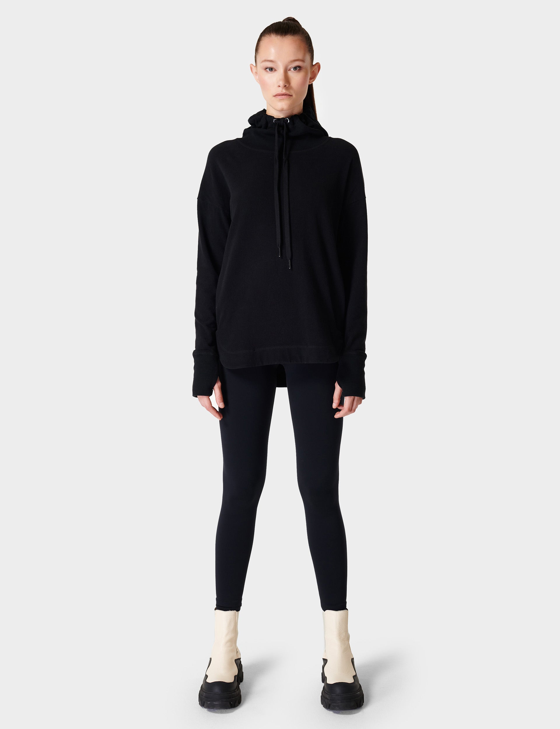 Italian Fleece Hoodie for Men & Women - Soft & Warm Winter Pullover - Black Cozy Sweatshirt for Outdoor Activities & Casual Wear