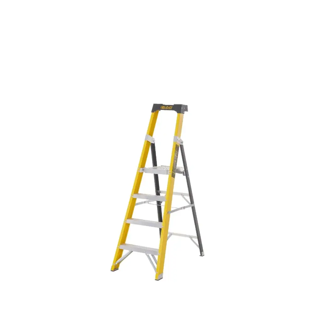 Climb It Fiberglass Platform Stepladder - Lightweight & Durable 300 lbs Capacity - Perfect for Home, Garage, and Workshop Use
