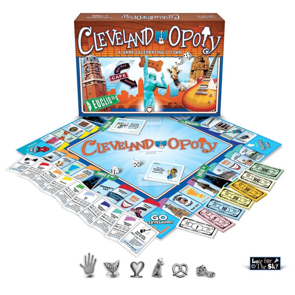 Cleveland Monopoly City Themed Classic Board Game - Fun Family Game Night & Collectible Gift for Fans