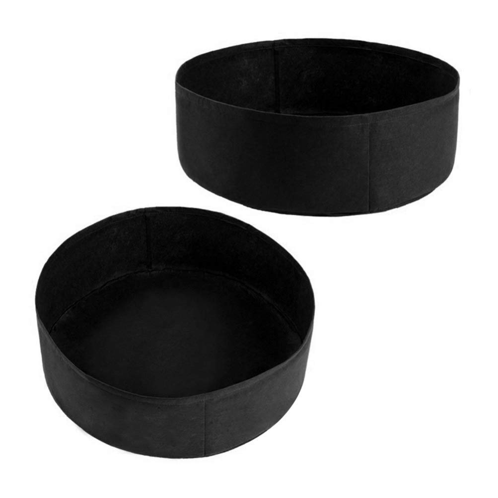 60 Gallon Round Plant Grow Bags - Heavy Duty Felt Garden Pots for Vegetables, Flowers & Herbs - Breathable Fabric Plant Container with Handles (Black) - Ideal for Indoor/Outdoor Gardening, Urban Farming & Hydroponics