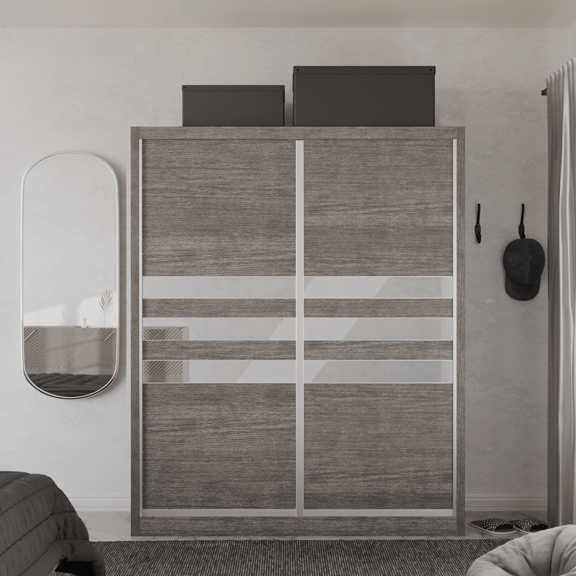 Micasa Modular Wardrobe W01 - Customizable Closet Organizer System for Bedroom & Walk-in Closets | Space-Saving Storage Solution with Adjustable Shelves & Hanging Rods | Perfect for Home Organization & Small Spaces