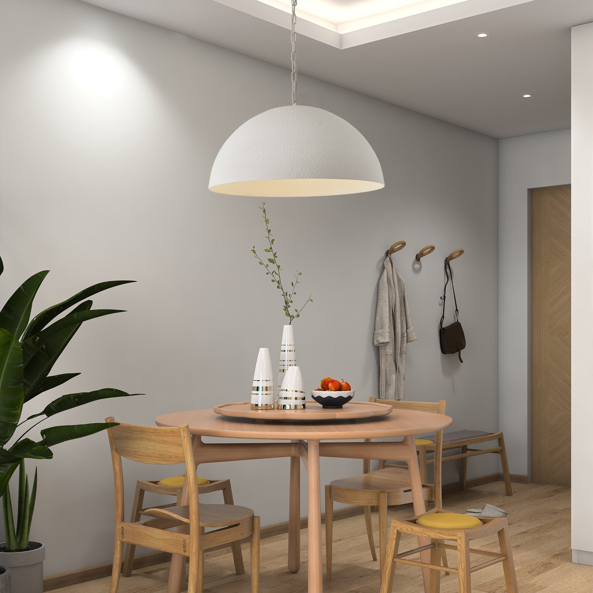 Magma Dome Pendant Lamp - Modern LED Hanging Light Fixture for Kitchen Island, Dining Room & Bedroom Ceiling Lighting | Dimmable Industrial Style Chandelier