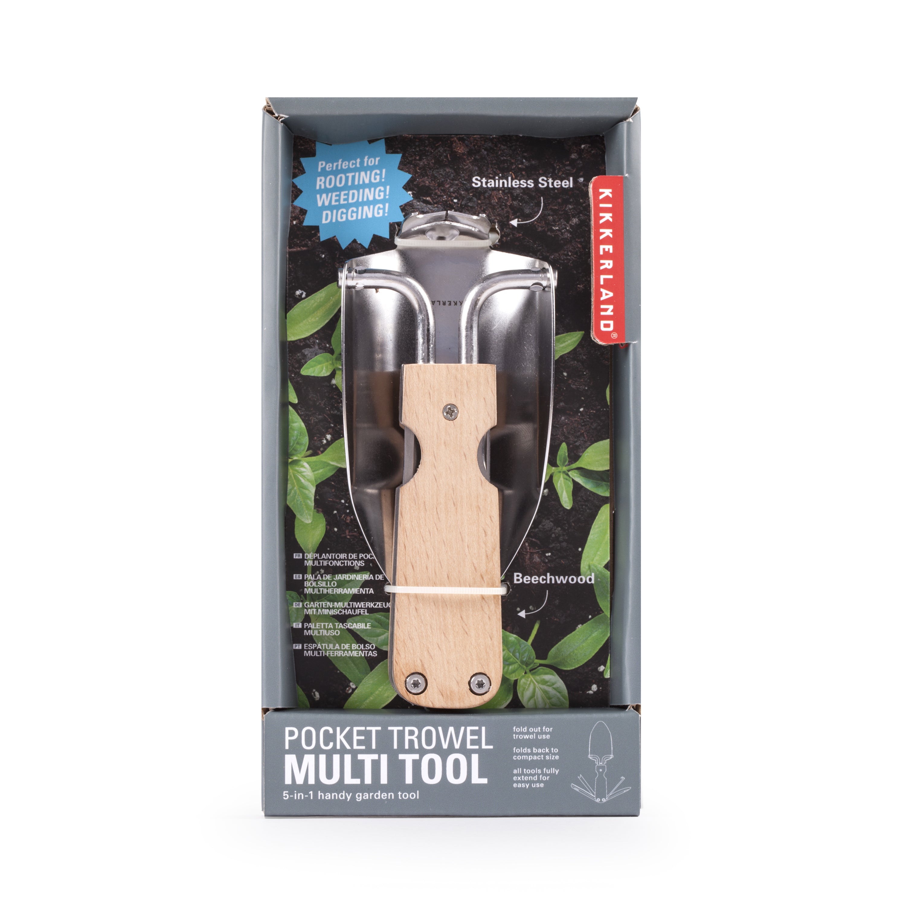 Compact Pocket Trowel Multi-Tool for Gardening, Camping & Survival - Stainless Steel Digging Tool with Carabiner Clip | Perfect for Outdoor Adventures, Hiking & Emergency Kits
