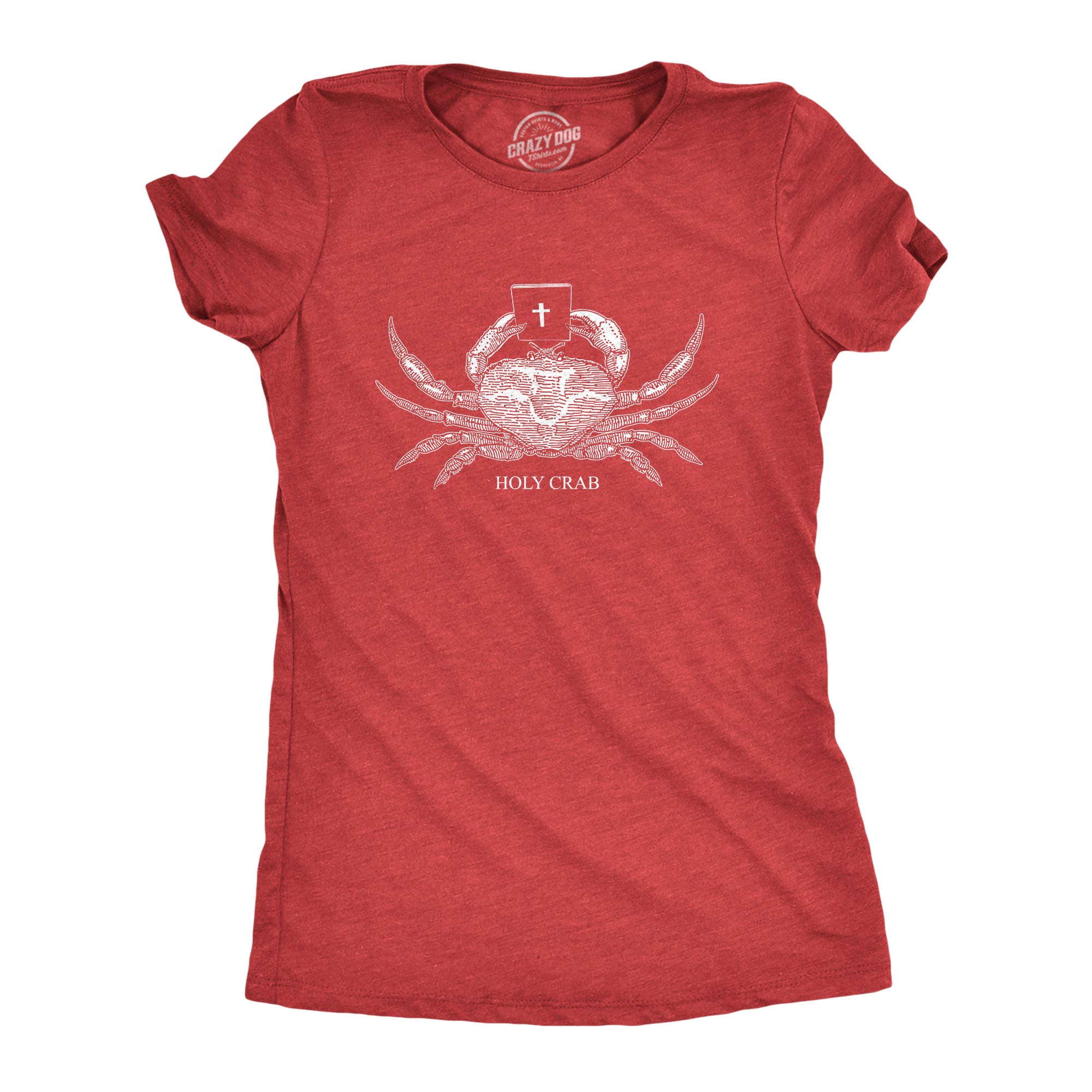 Funny Holy Crab Tshirt for Women - Bible Sarcastic Graphic Tee for Casual Wear