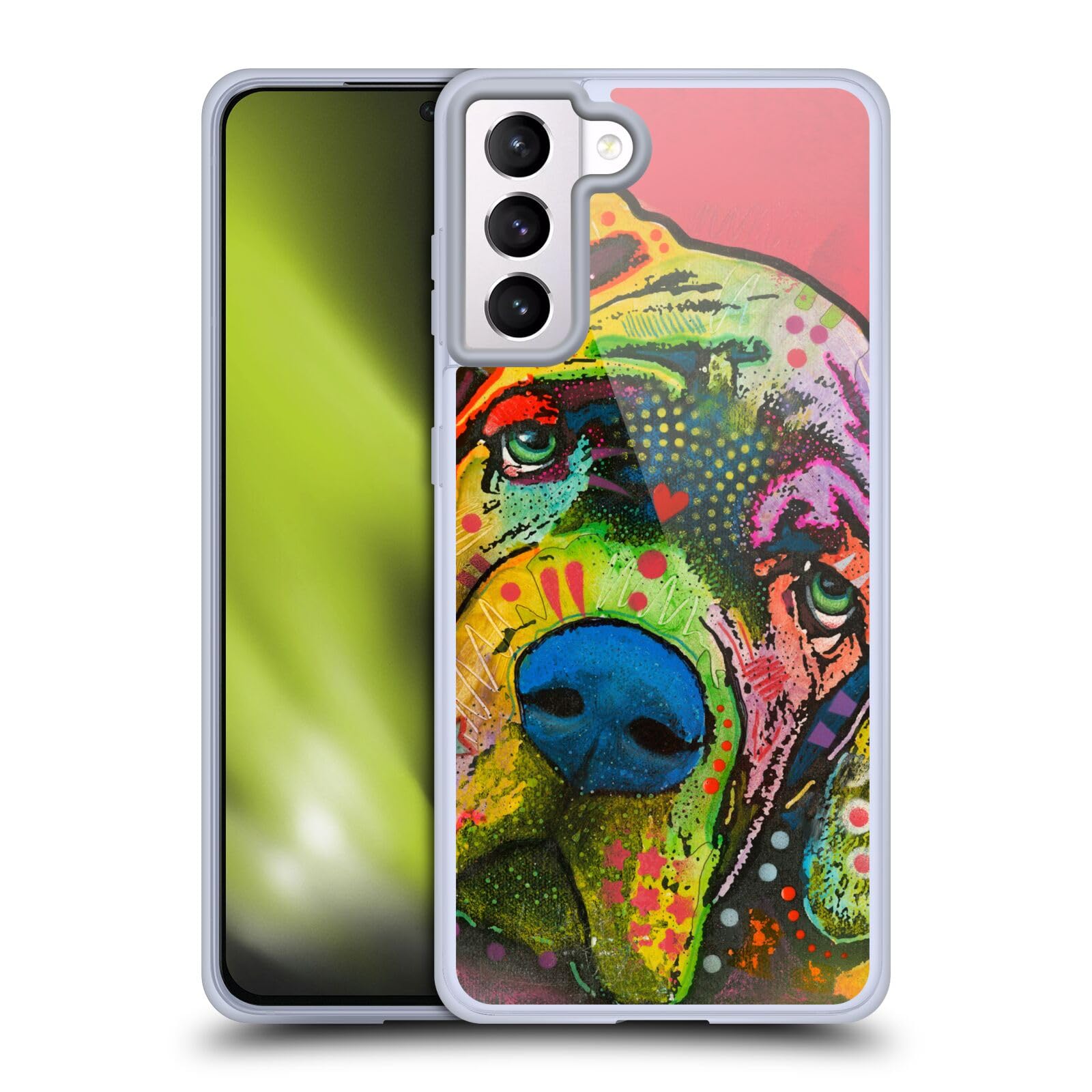 Dean Russo Mastiff Dogs Soft Gel Case for Samsung Galaxy S21+ 5G - Durable Protective Phone Cover for Everyday Use, Work & Travel