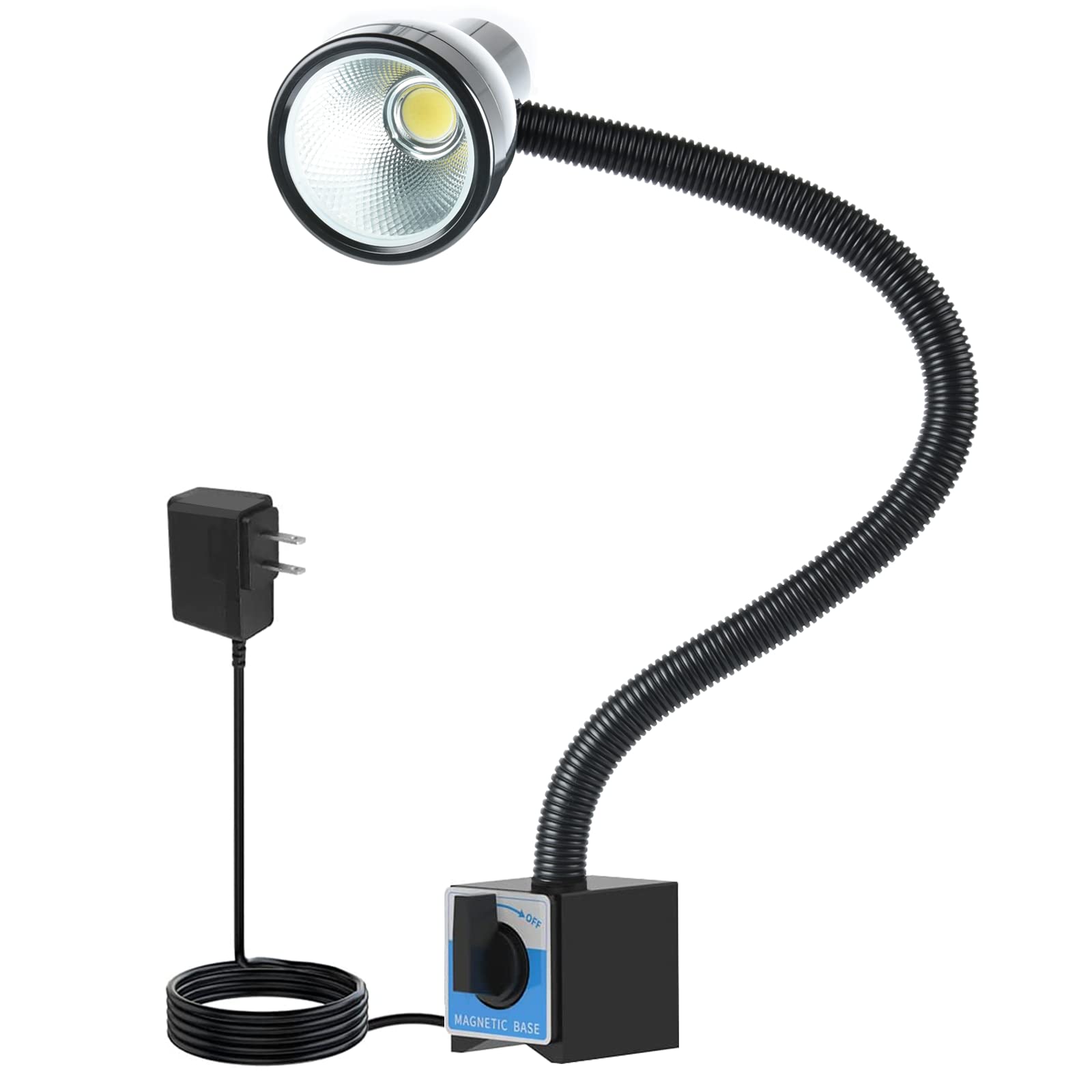 1200 Lumen LED Work Light with Magnetic Base - IP65 Waterproof Portable Work Light for Mechanics, Milling Machines, Workbenches & Basements - Perfect for Auto Repair, Construction & DIY Projects