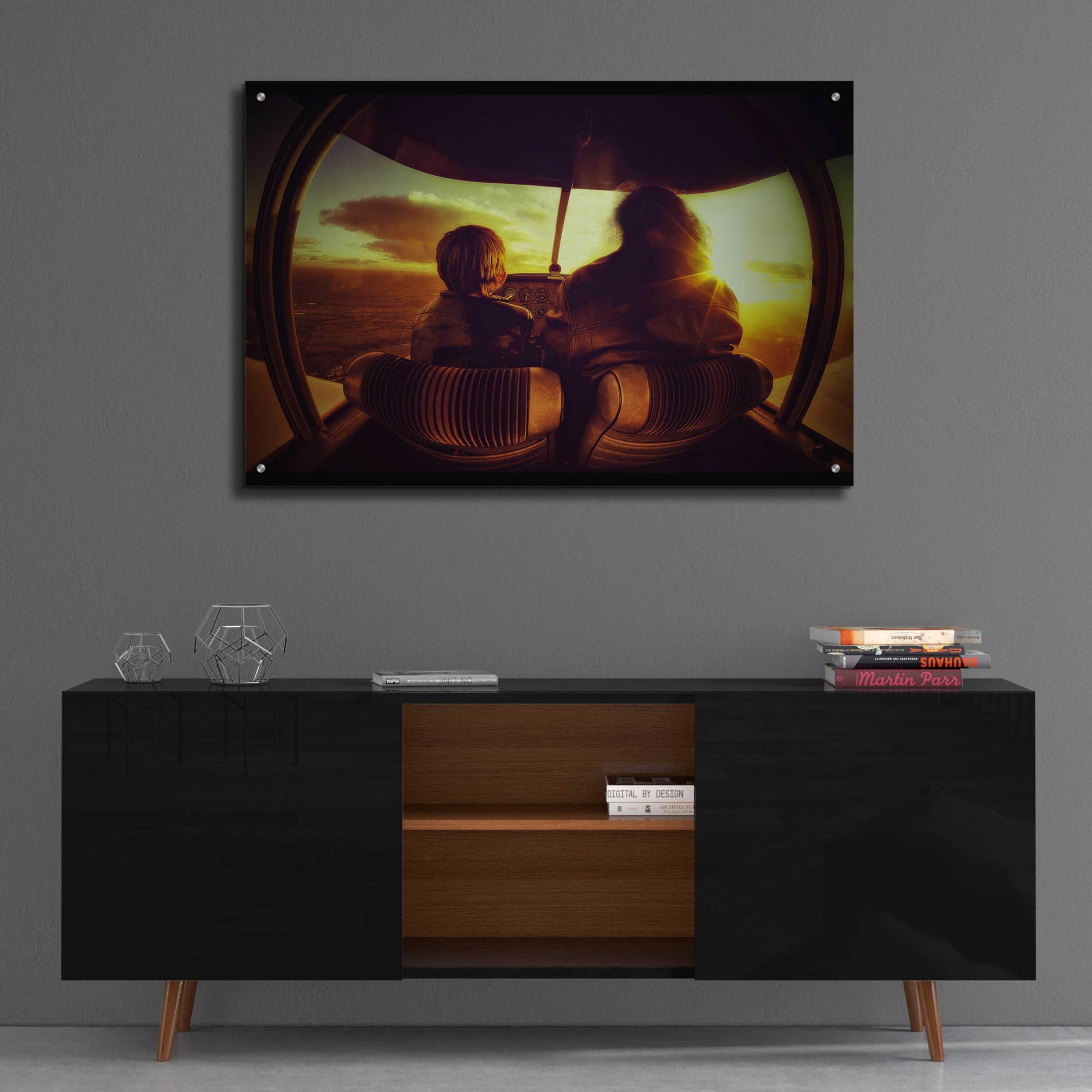 Epic Art 'Le Petite Prince' by Sebastien Lory - Premium Acrylic Glass Wall Art Print 36x24 Inches - Modern Home Decor for Living Room, Bedroom & Office