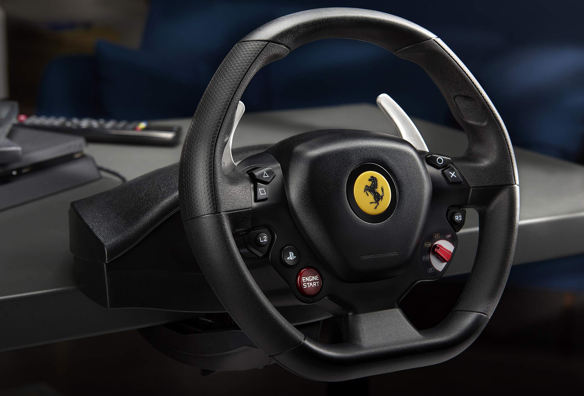 Thrustmaster T80 Ferrari 488 GTB Edition Racing Wheel for PS5, PS4 & PC - Premium Force Feedback Steering Wheel for Realistic Racing Games (Gran Turismo, Forza, F1) - Perfect for Sim Racing Enthusiasts & Gaming Setups