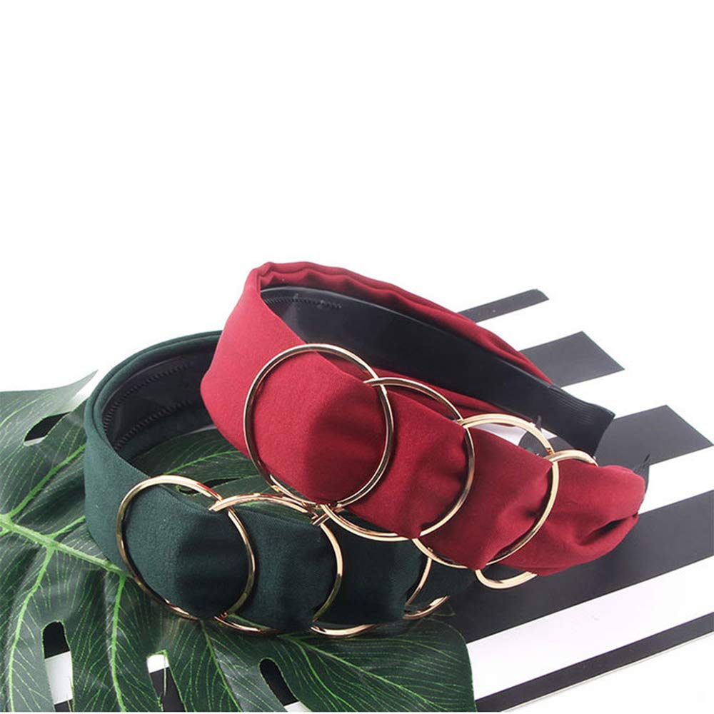 2Pcs Wide Brimmed Headbands for Women & Girls - Fashion Hair Hoop Accessories for Everyday Wear, Sports & Special Occasions