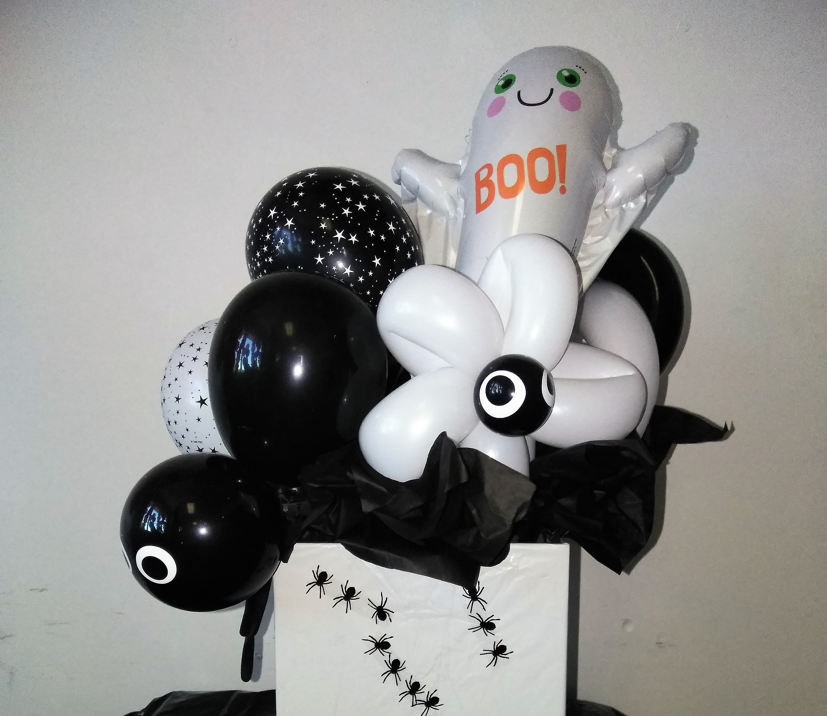 Boo the Ghost Halloween Centerpiece - Spooky Decor for Halloween Party, Table Decoration & Home Haunt