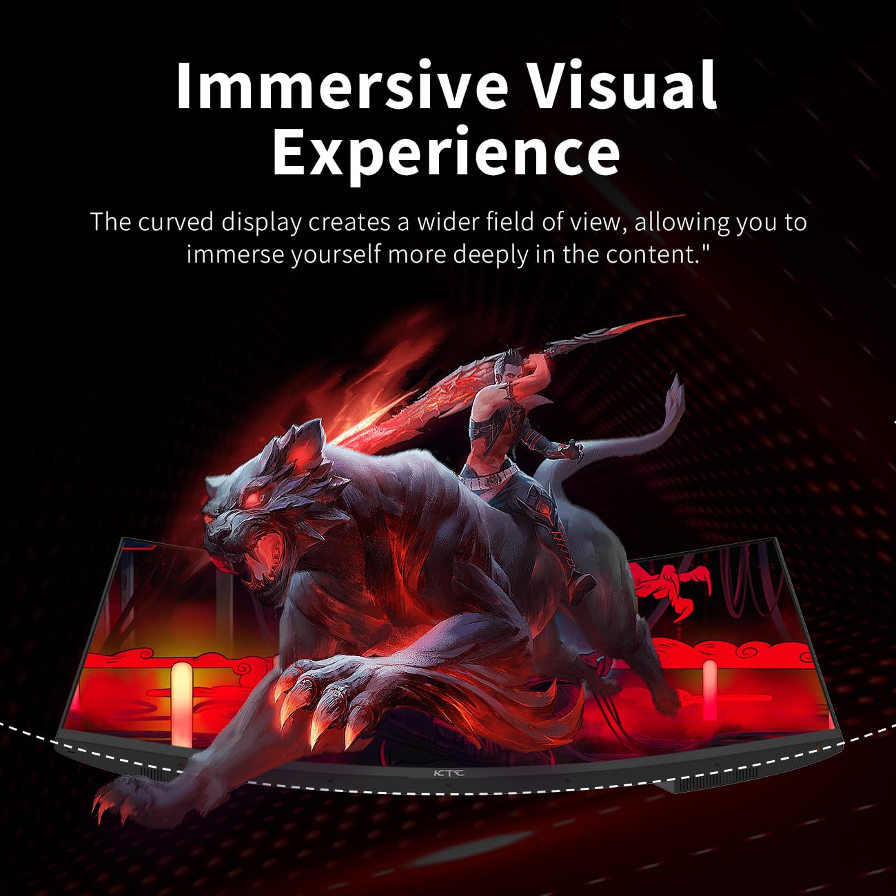 24 Inch Curved Gaming Monitor 165Hz FHD 1080P Frameless Computer Screen with FreeSync/G-Sync, 99% sRGB, 3000:1 Contrast, HDMI & DisplayPort, VESA Mountable - Perfect for Esports, FPS Gaming and Home Office Setup
