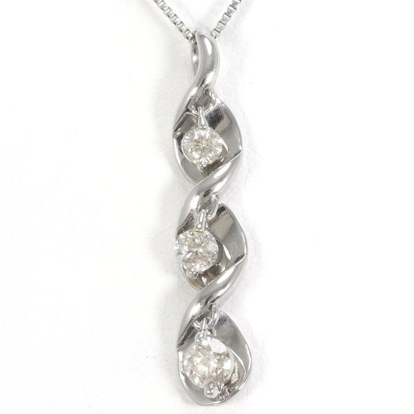 18K White Gold Brown Diamond Necklace - 0.30ct (Approx. 41cm) | Elegant Jewelry for Women, Perfect for Weddings, Anniversaries & Special Occasions