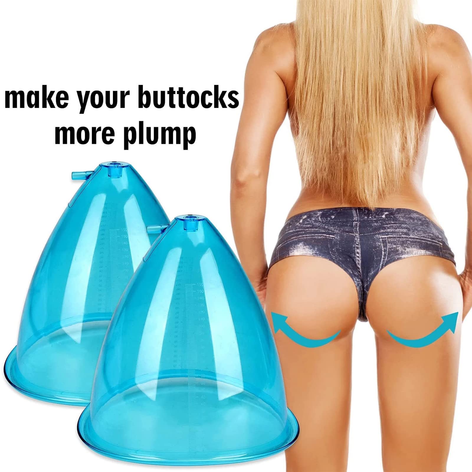 180ml Vacuum Cupping Therapy Set - 6pcs Butt Lifting Suction Cups with Y-Hose for Body Sculpting, Cellulite Reduction & Pain Relief - Perfect for Home Spa, Massage Therapy & Beauty Treatments