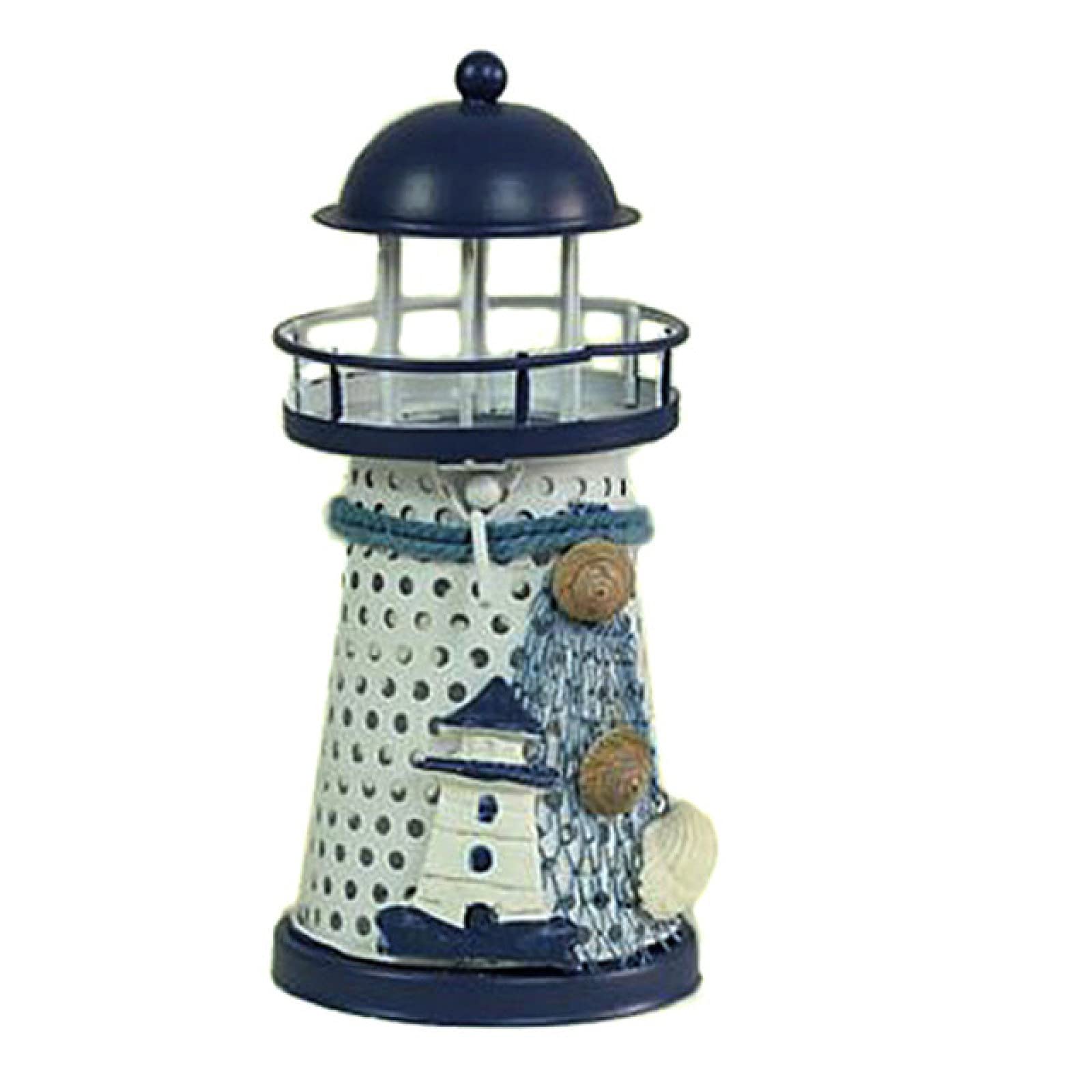 Vintage Iron Lighthouse Candle Holder - Rustic Lantern Style for Home Decor, Wedding Centerpiece, Holiday & Christmas Table Setting - Perfect for Indoor & Outdoor Ambiance