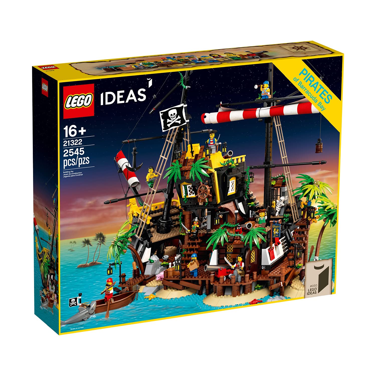 LEGO Ideas Pirates of Barracuda Bay 21322 Building Kit - 2,545 Piece Pirate Shipwreck Model with Action Figures for Play & Display - Perfect Birthday Gift for Kids & Collectors - Build & Display Pirate Adventures at Home