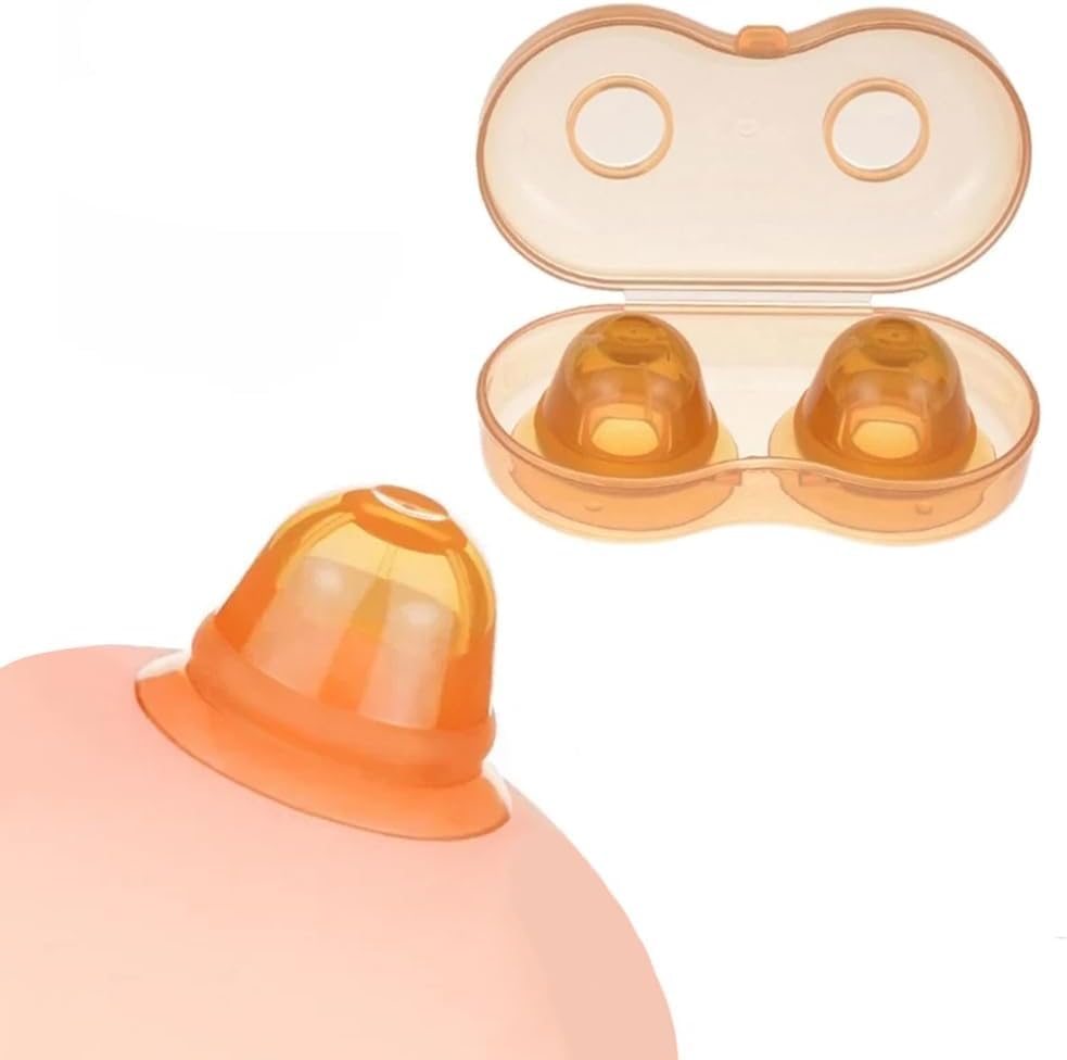 Premium Soft Silicone Nipple Suckers (2-Pack) - Breast Stimulation & Enhancement Toys for Women & Men - Sensual Couples Play & Intimate Massage - Brown Nipple Clamps for BDSM & Adult Play