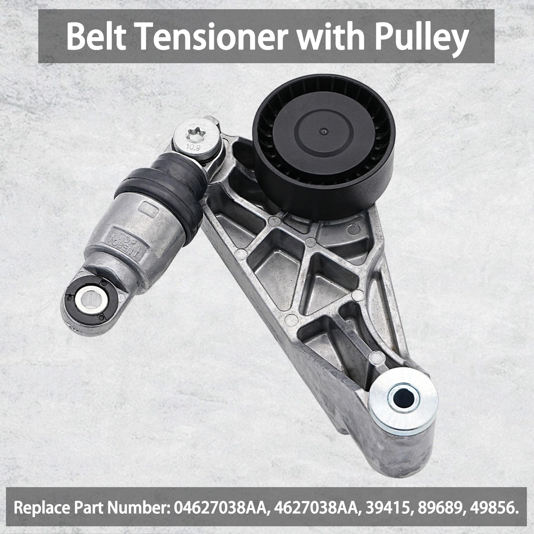 High-Quality Belt Tensioner Assembly with Pulley for 2012-2018 Jeep Wrangler JK V6 3.6L - Replaces 04627038AA, 4627038AA, 39415 - Perfect for Smooth Engine Performance & Off-Road Adventures