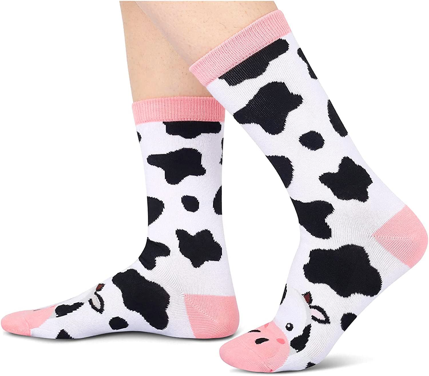 HappyPop Women's Animal Socks Gift Set - Cute Cow, Chicken, Llama & Unicorn Novelty Socks | Fun Gifts for Women, Birthday Presents, Christmas Stocking Stuffers | Perfect for Casual Wear, Themed Parties & Cozy Home Use
