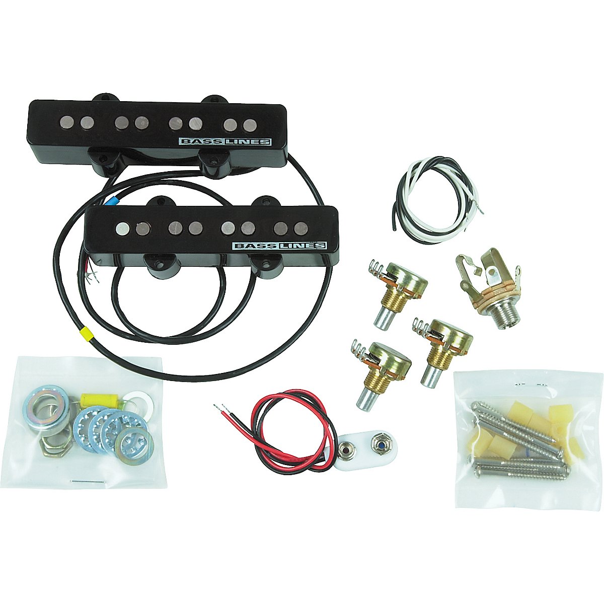 Basslines AJJ-2 Lightnin' Rods Active Jazz Bass Pickup Set for Enhanced Tone & Performance - Perfect for Jazz, Funk & Rock Bassists