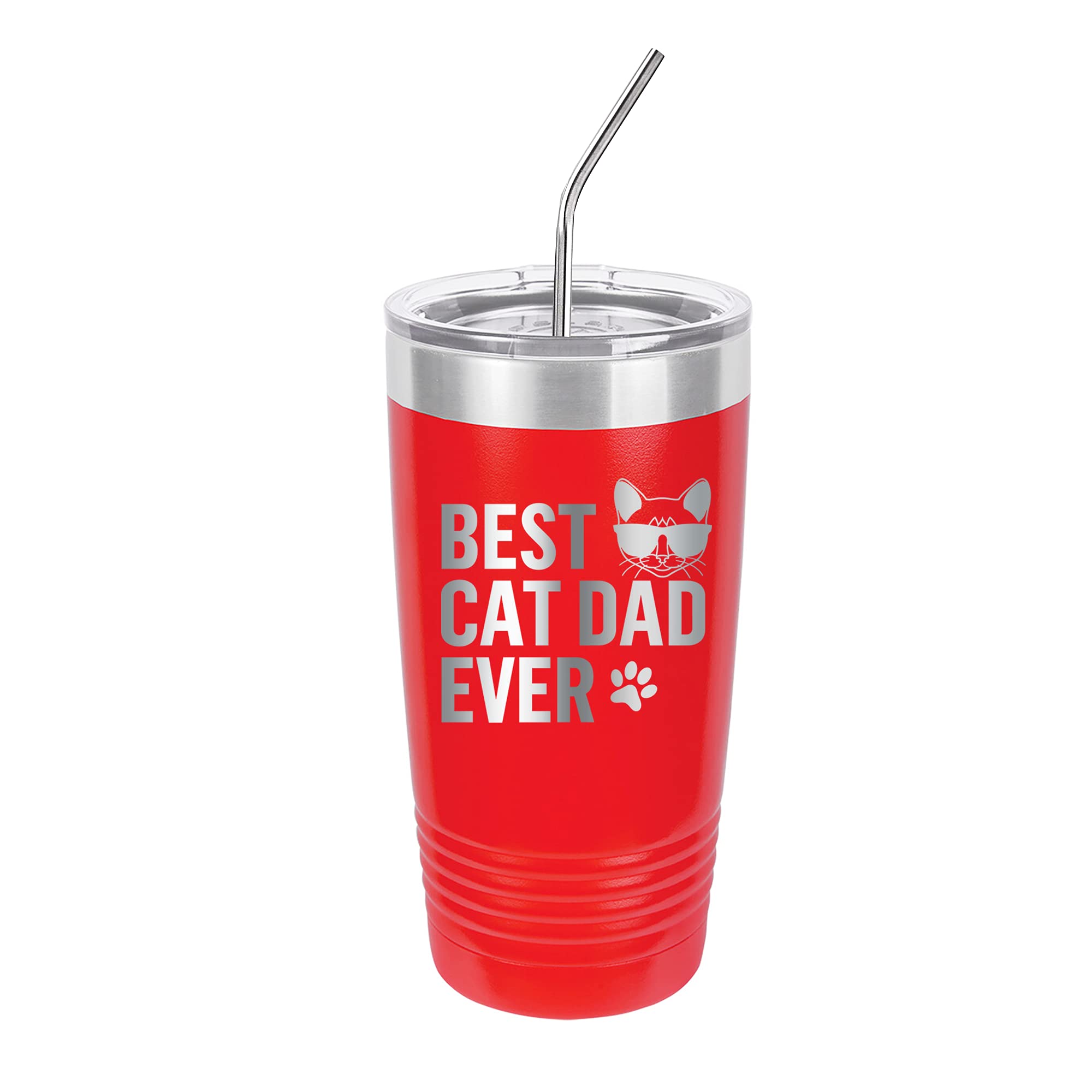 Personalized Dad Birthday Gifts - 20oz Insulated Tumbler with Straw for Father's Day, Christmas - Great Present from Daughter, Son, Wife - 9 Unique Designs for Dad, Grandpa, Papa - Perfect for Office, Travel & Outdoor Activities