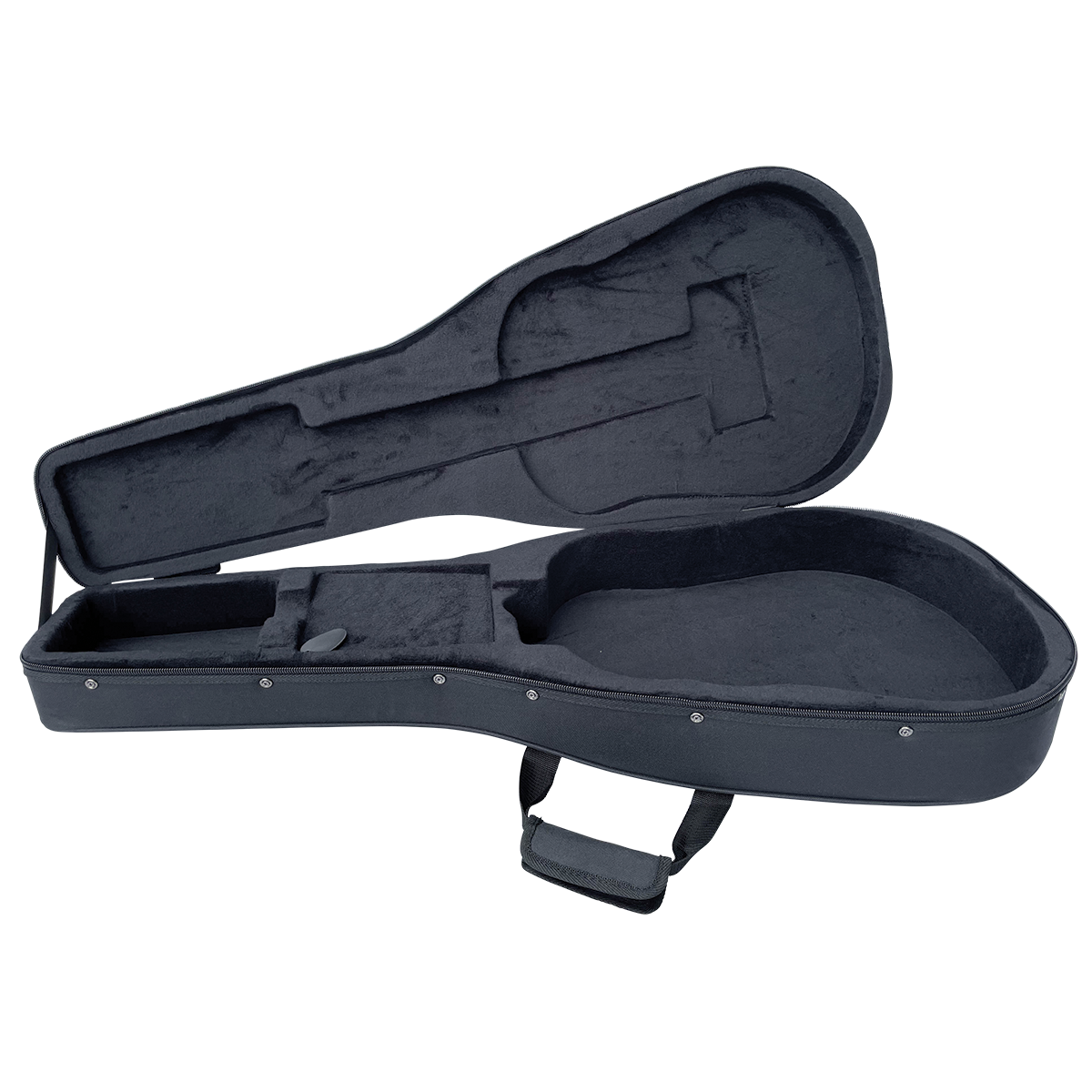 DCM Premium PFD Polyfoam Lightweight Dreadnought Guitar Case - Black | Heavy Duty Protection for Acoustic & Electric Guitars | Perfect for Travel, Gigging & Storage