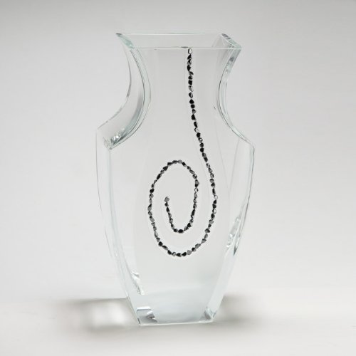 Premium 11-inch Glass Vase - Handcrafted Oxide Precious Stone Collection for Home Decor, Wedding Centerpieces & Luxury Gift Giving