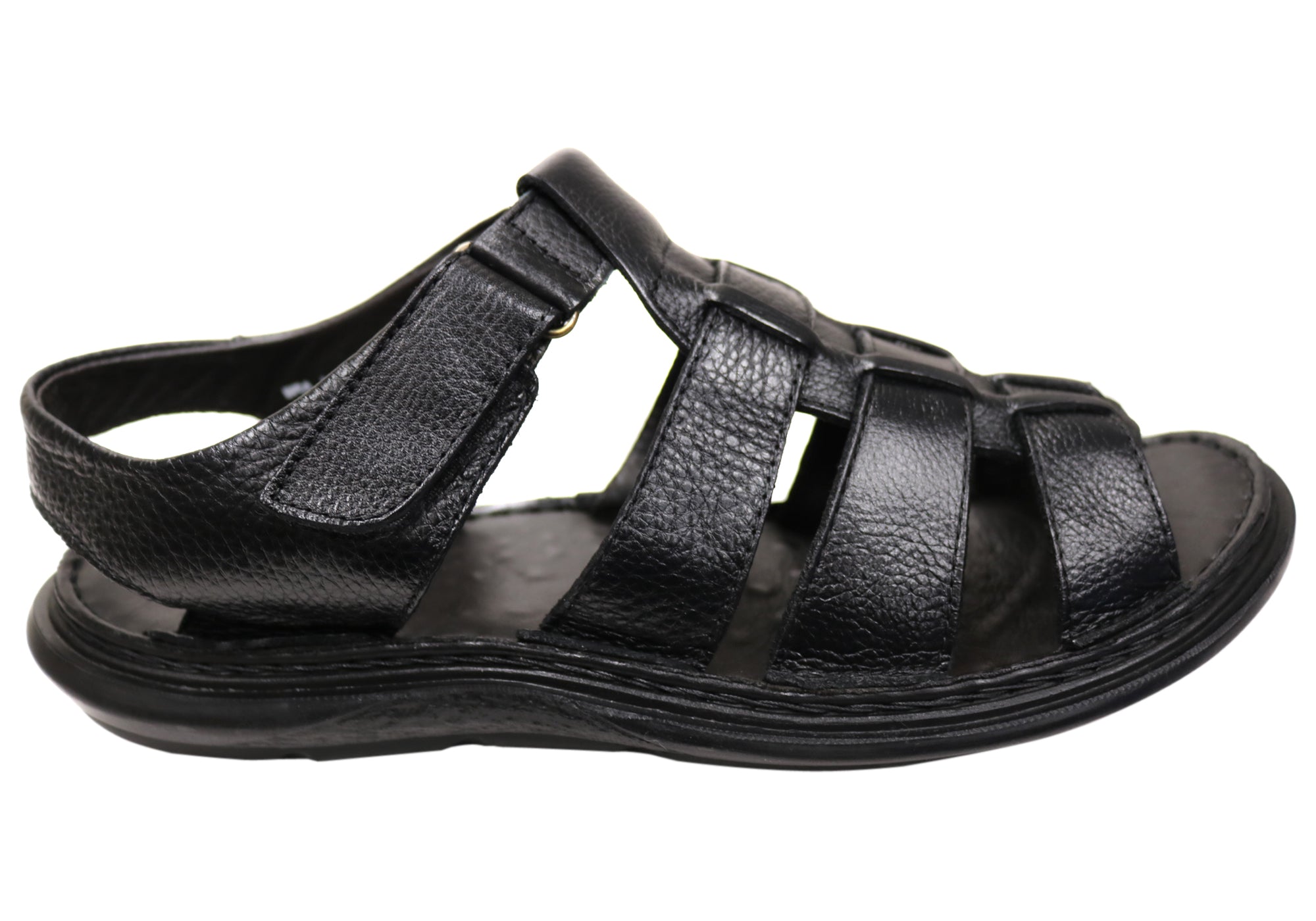 Savelli Kain Men's Leather Comfortable Cushioned Sandals - Handmade in Brazil - Perfect for Beach, Vacation & Summer Outdoor Activities