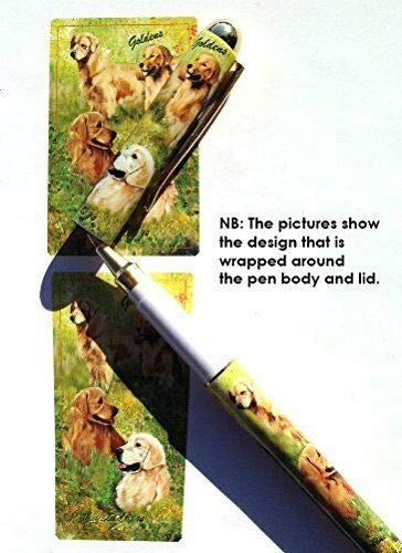 Premium Golden Retriever Dog-Themed Designer Pens - Set of 50 - Perfect for Pet Lovers, Office Supplies & Gift Giving - By Ruth Maystead