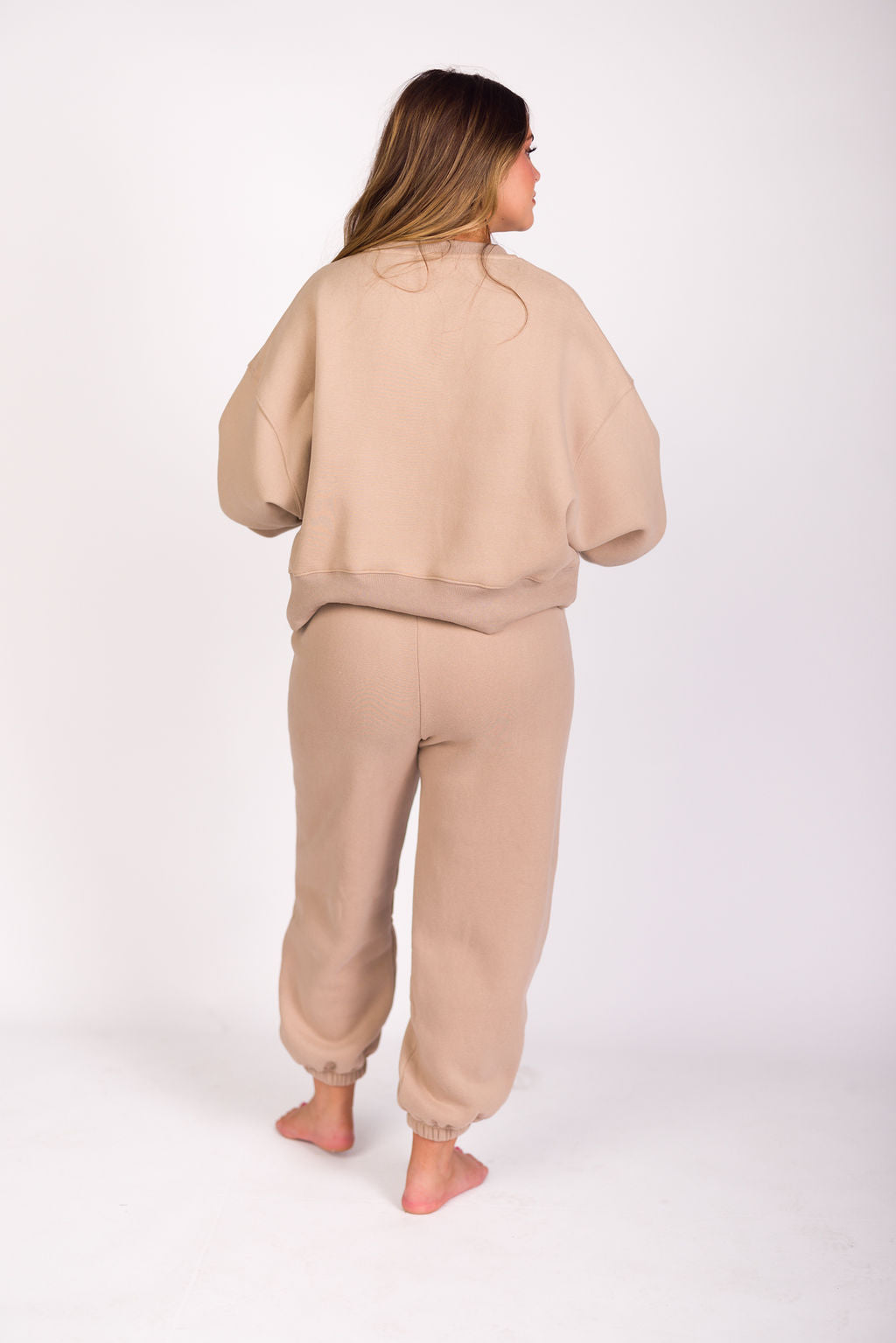Soft & Cozy Mocha Sweatpants for Women - Lounge, Yoga & Home Wear - Comfortable Fleece Joggers for Relaxing & Running Errands