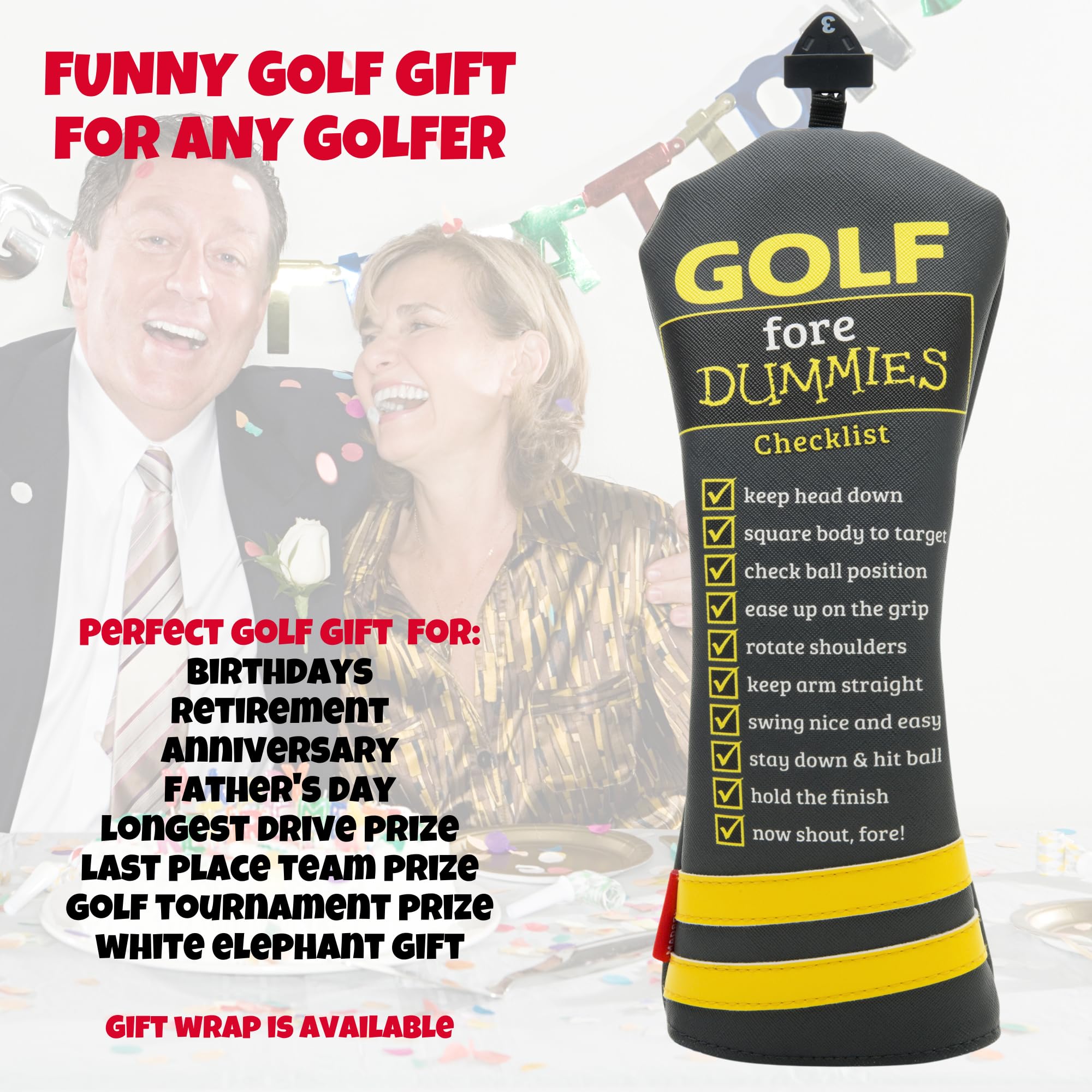 Funny Golf Headcovers for Putters - Perfect Golf Gifts for Men & Women - Ideal for Practice & Gifting
